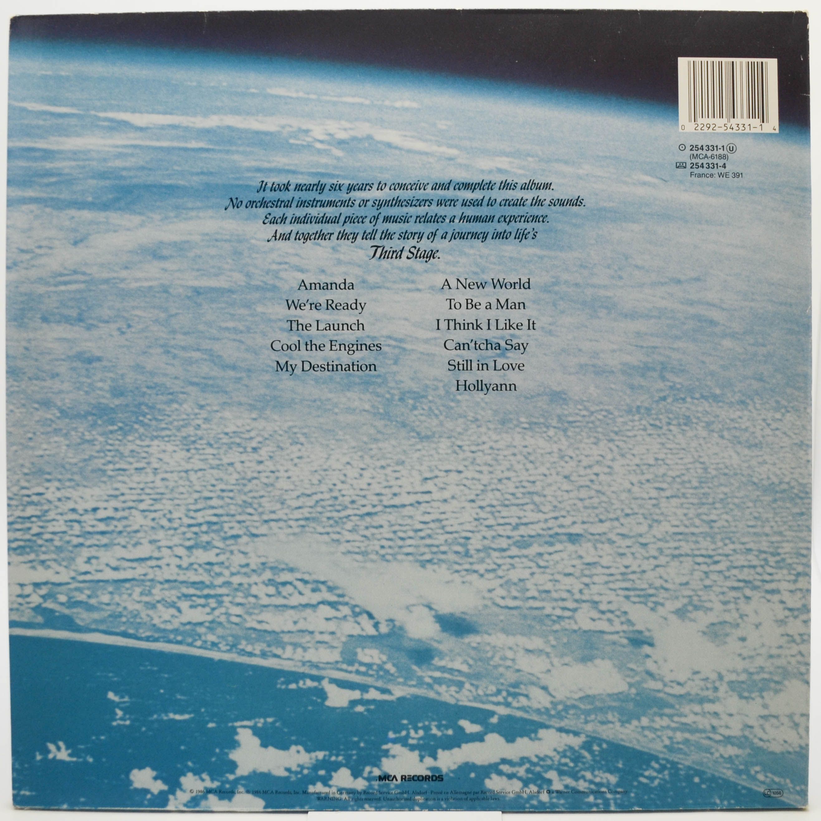 Boston — Third Stage, 1986