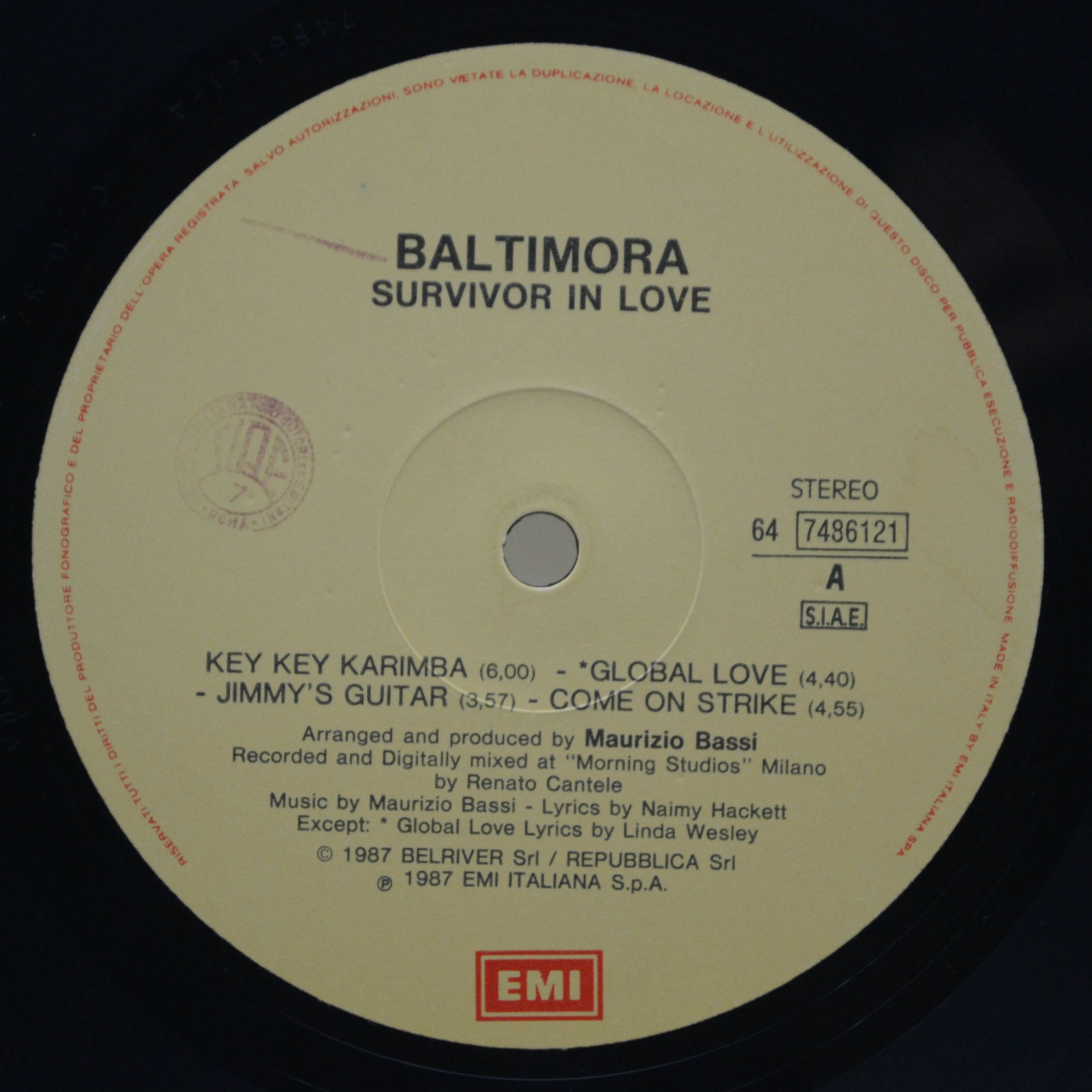 Baltimora — Survivor In Love (1-st, Italy), 1987