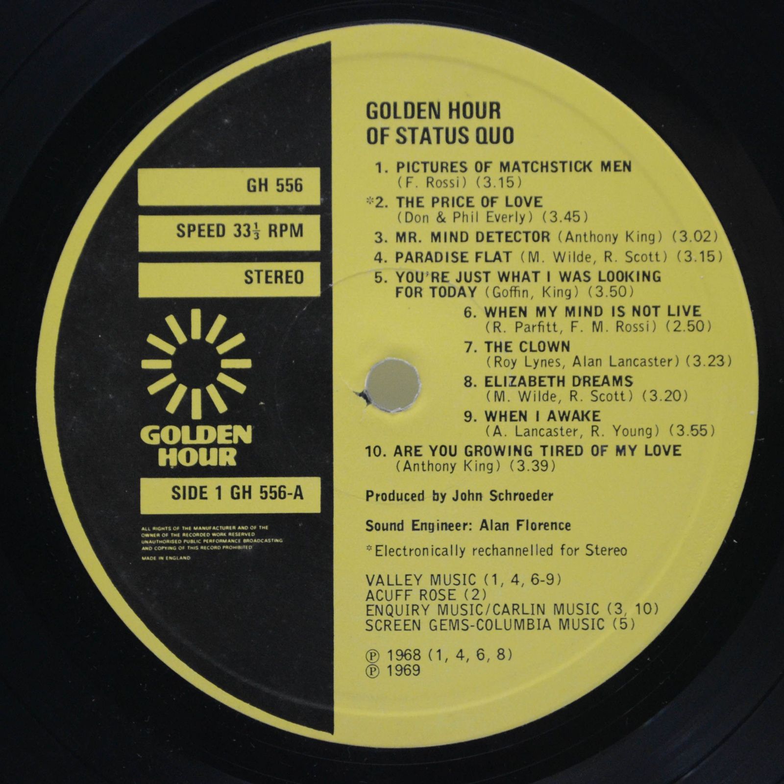 Status Quo — Golden Hour Of Status Quo (UK), 1973