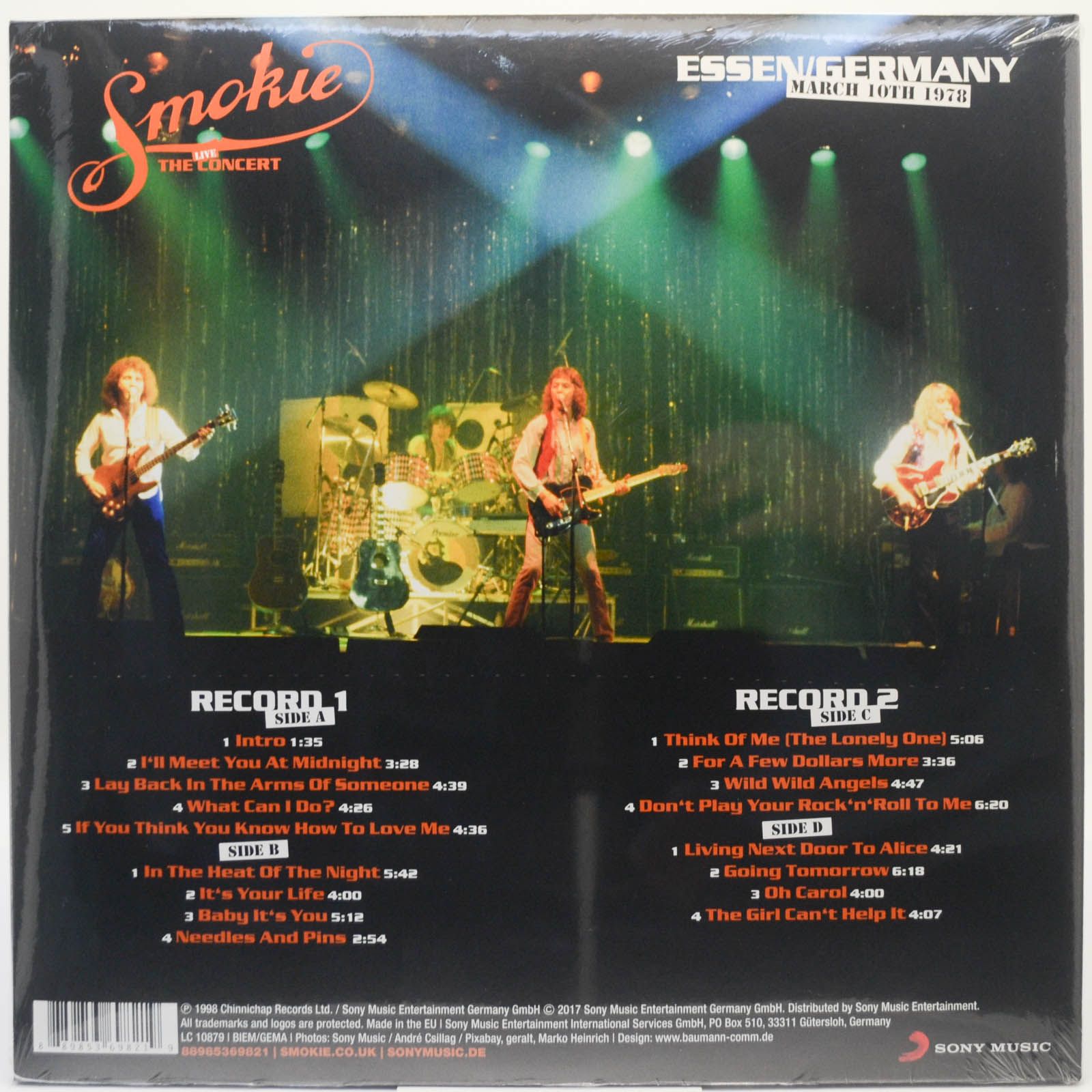 Smokie — The Live Concert (2LP), 1988