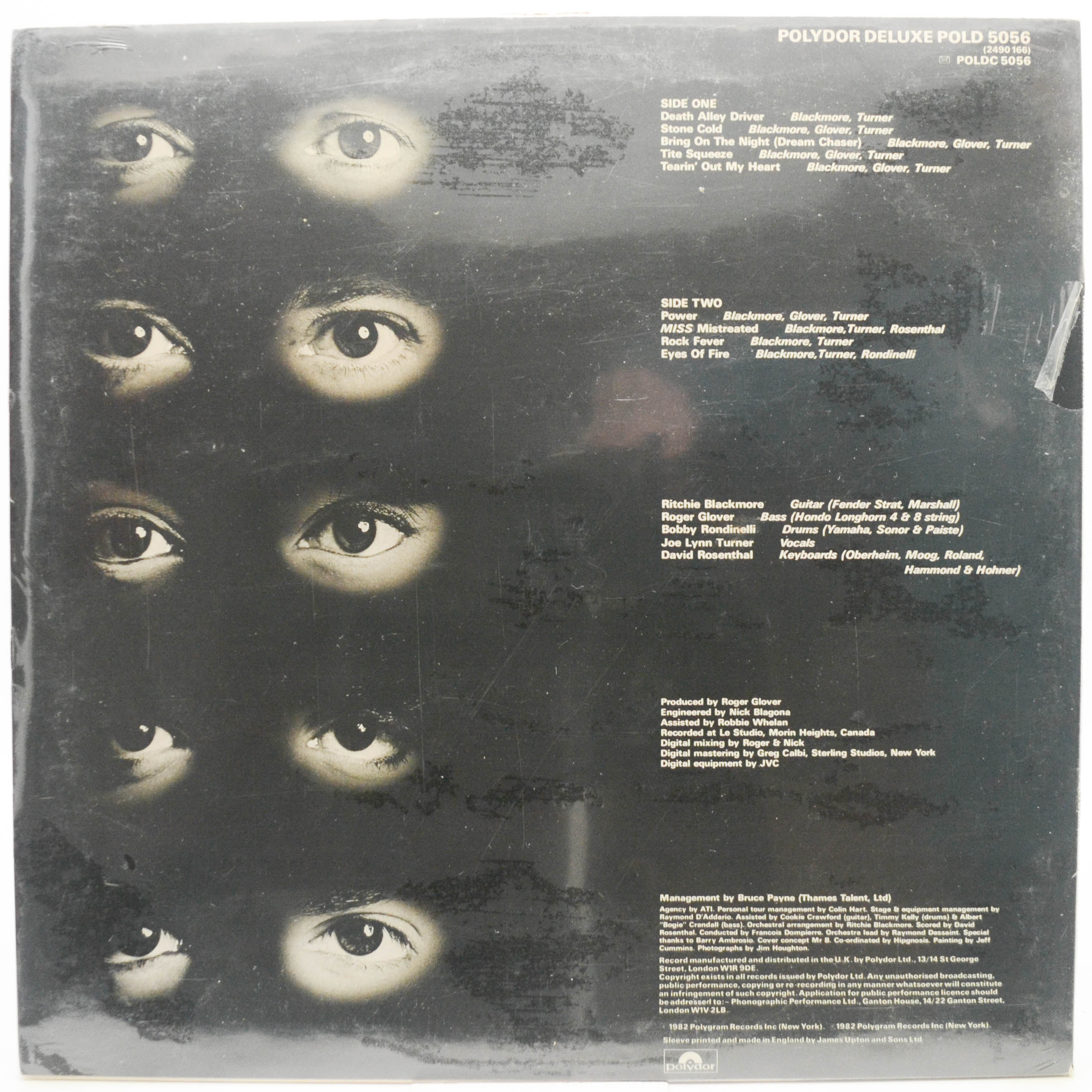 Rainbow — Straight Between The Eyes (1-st, UK), 1982