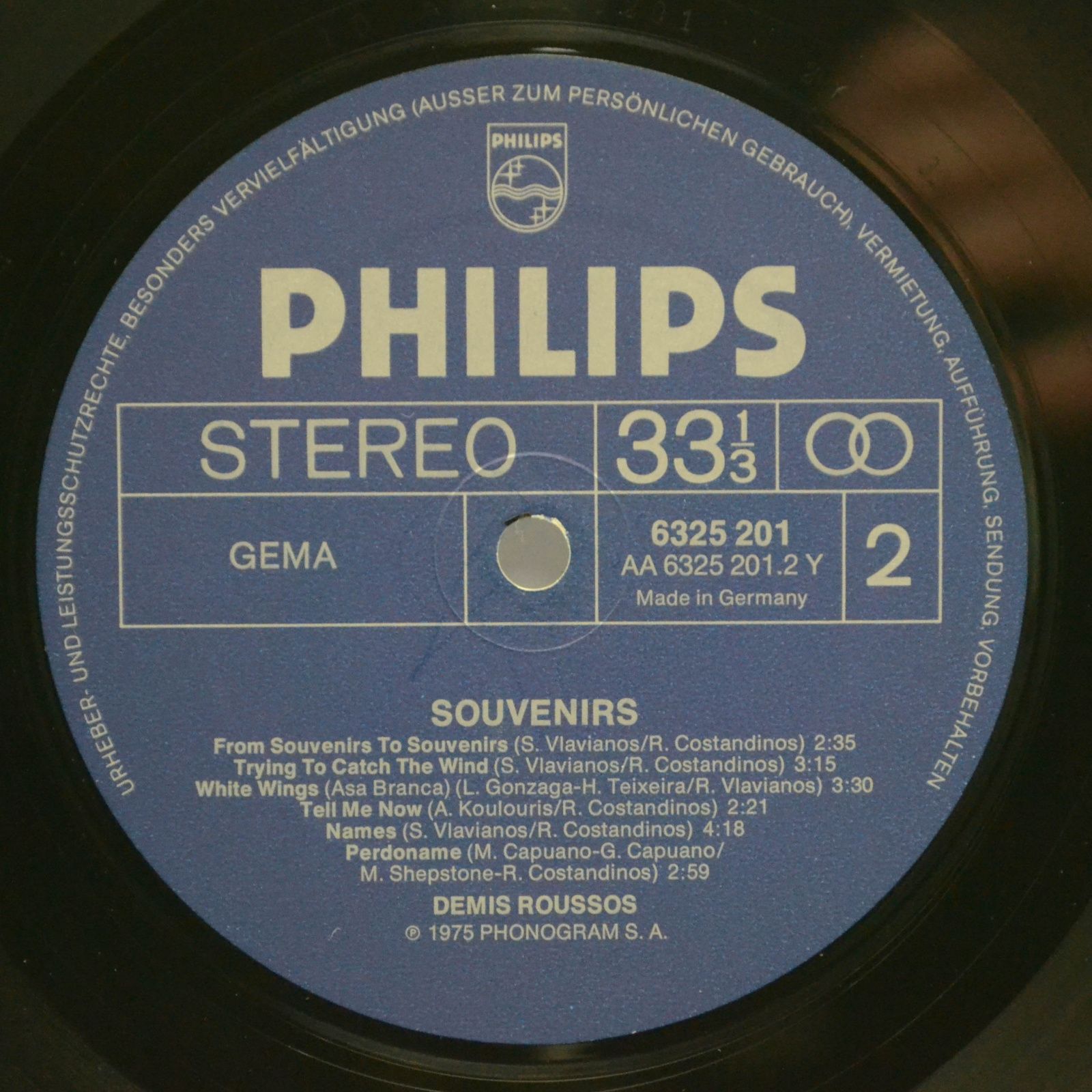 Demis Roussos — Souvenirs, 1975