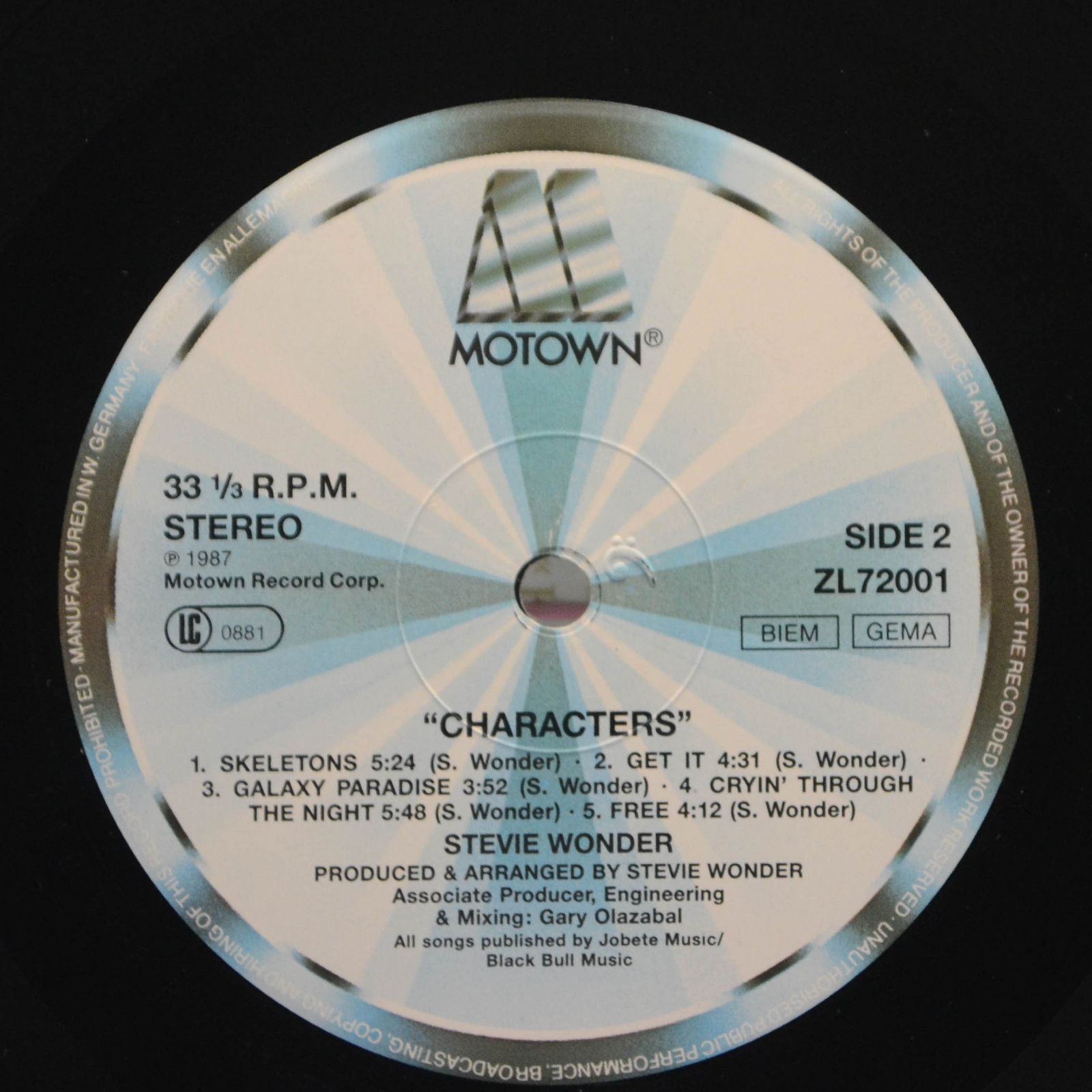 Stevie Wonder — Characters, 1987