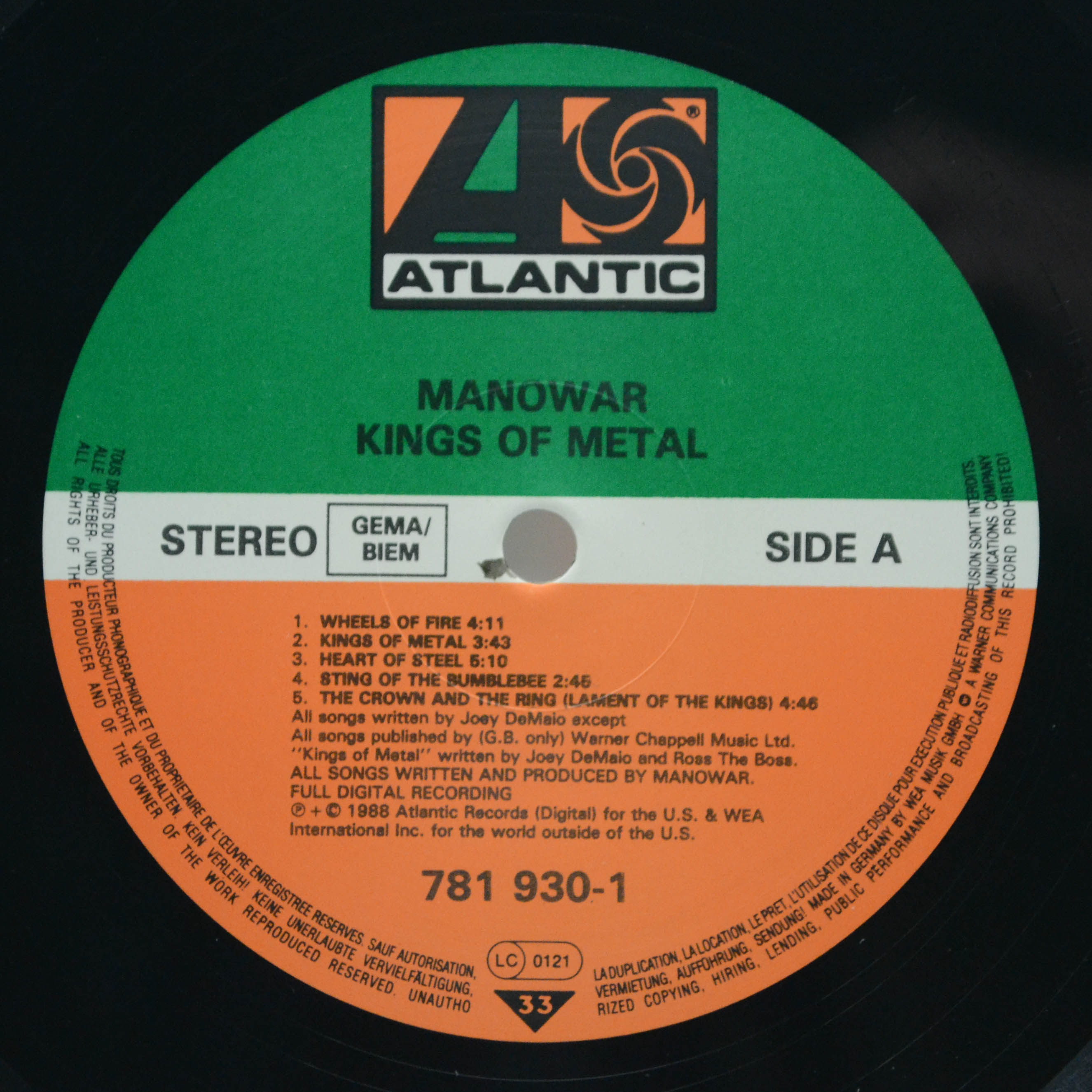 Manowar — Kings Of Metal, 1988