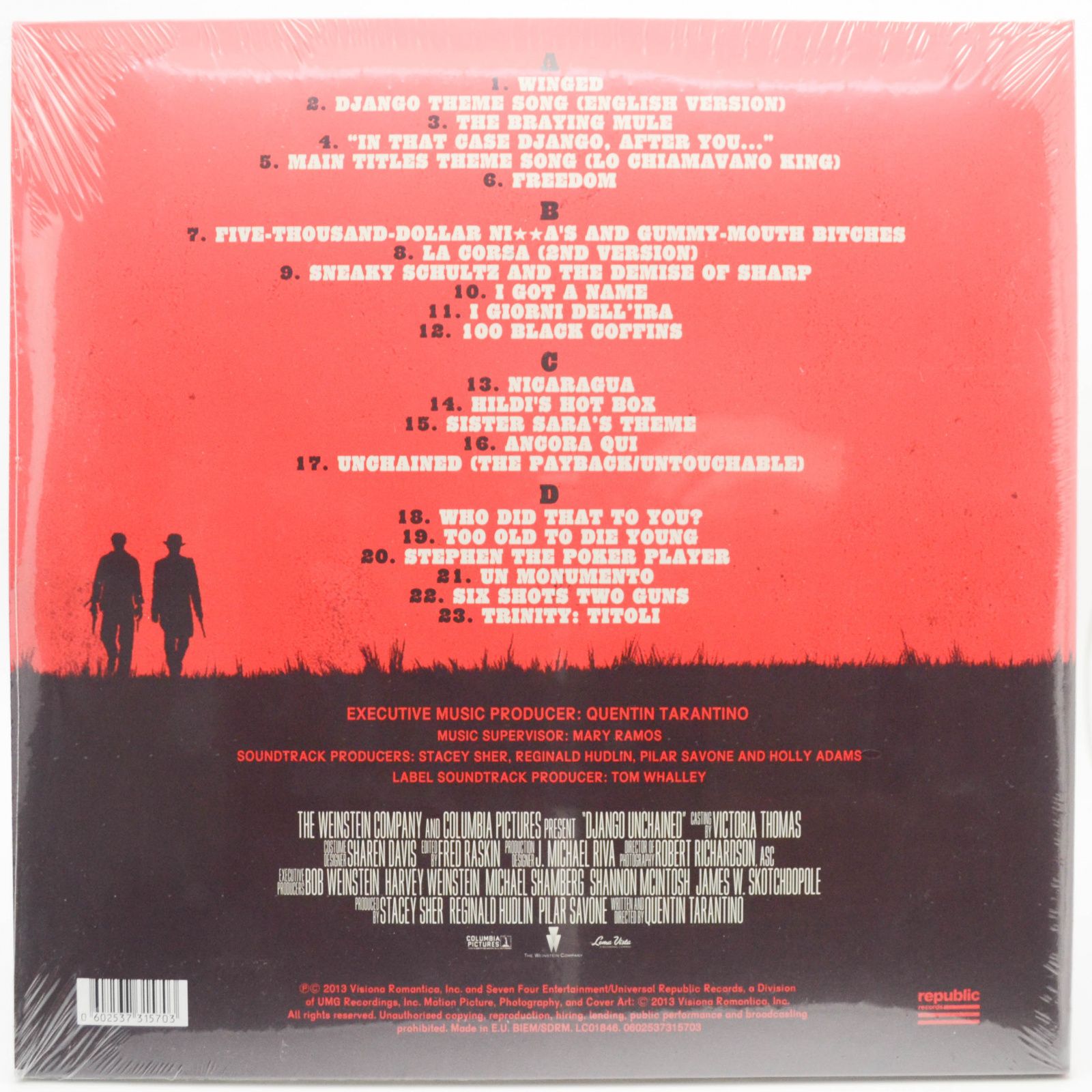 Various — Django Unchained (Original Motion Picture Soundtrack) (2LP), 2013