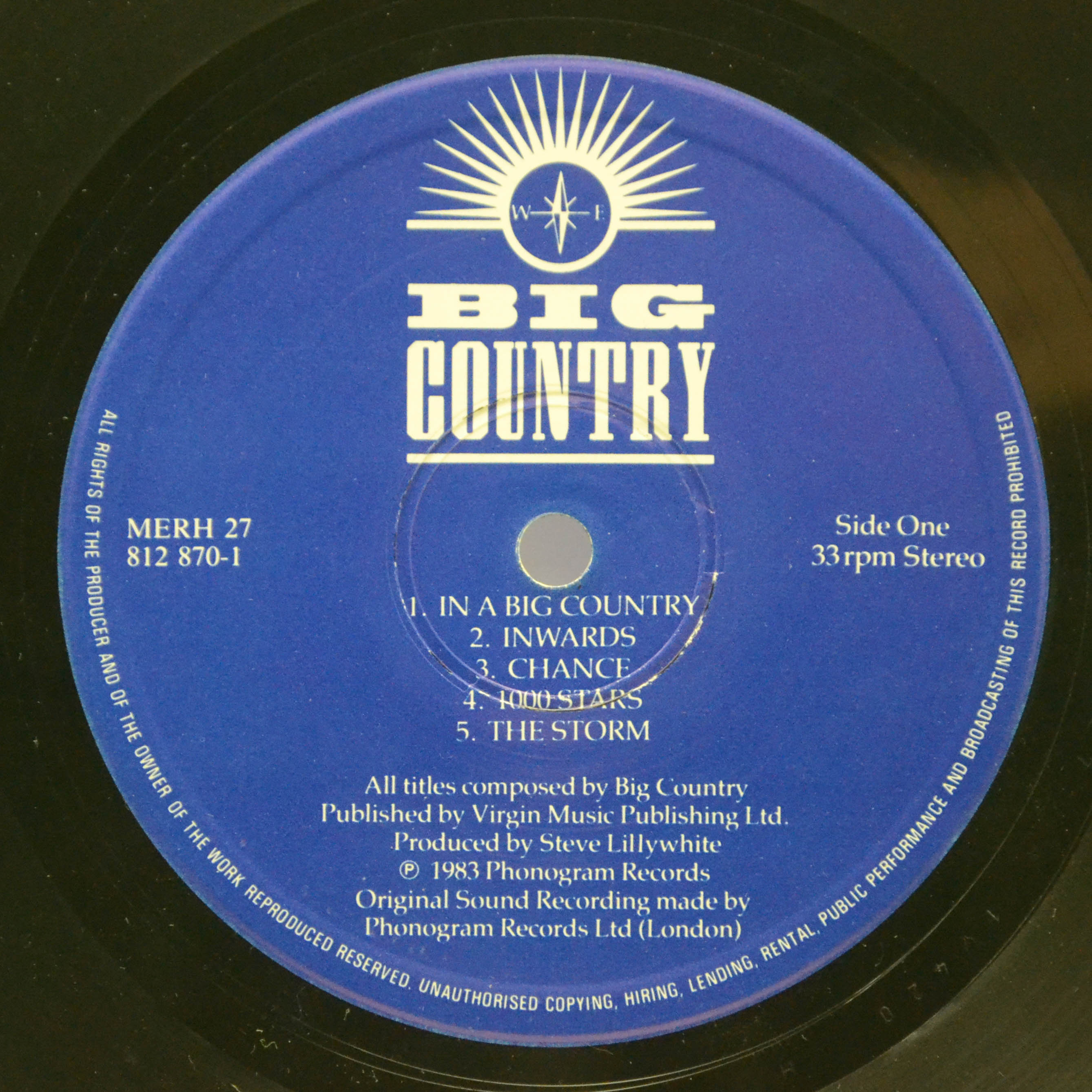 Big Country — The Crossing (1-st, UK), 1984