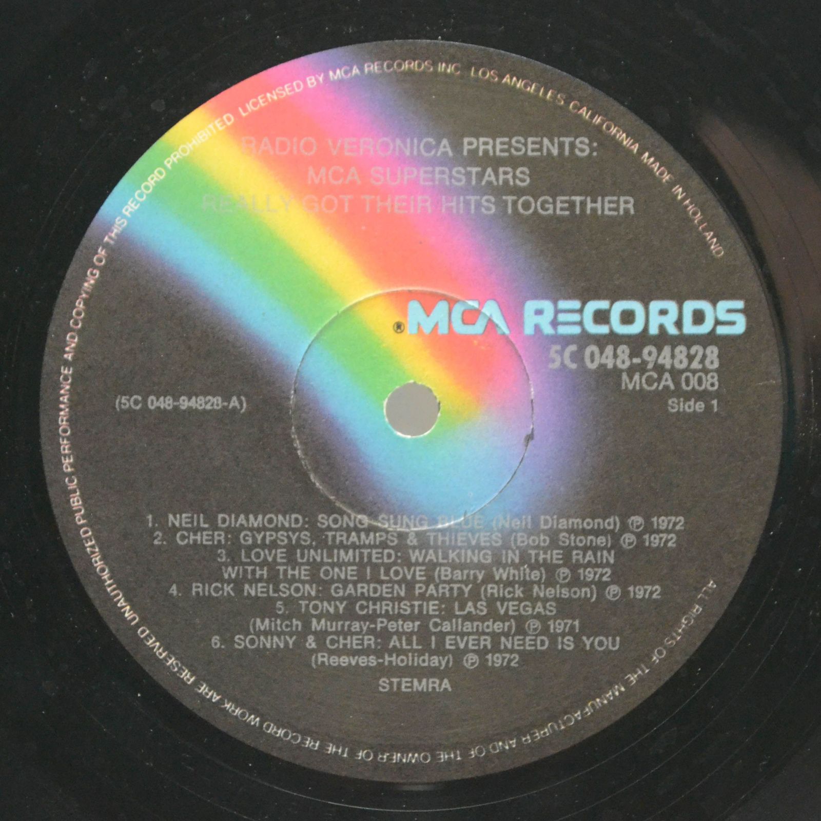 Various — Radio Veronica Presents: MCA Superstars - Really Got Their Hits Together, 1974