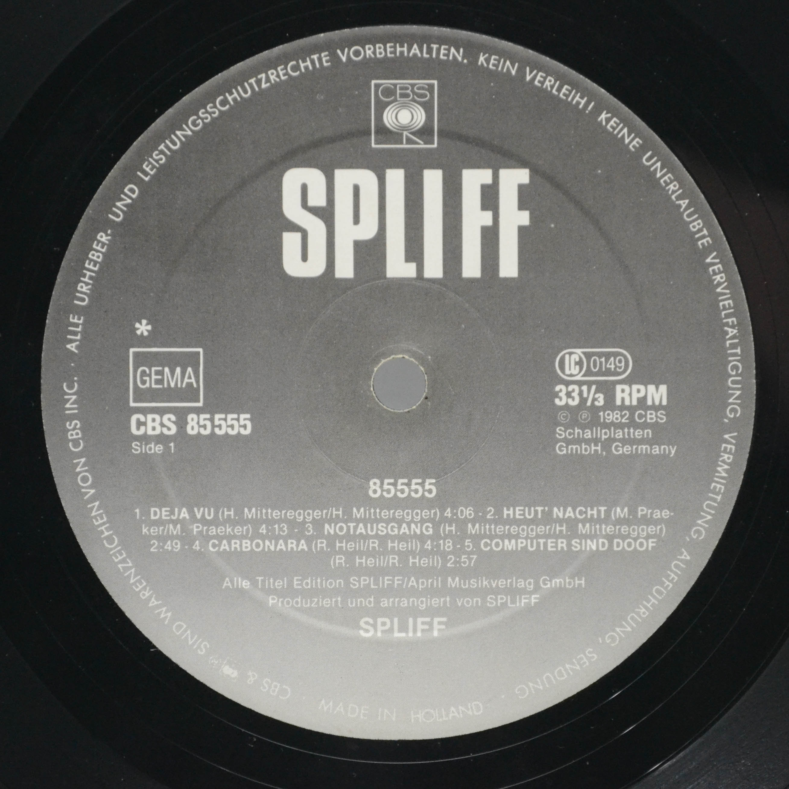 Spliff — 85555, 1982