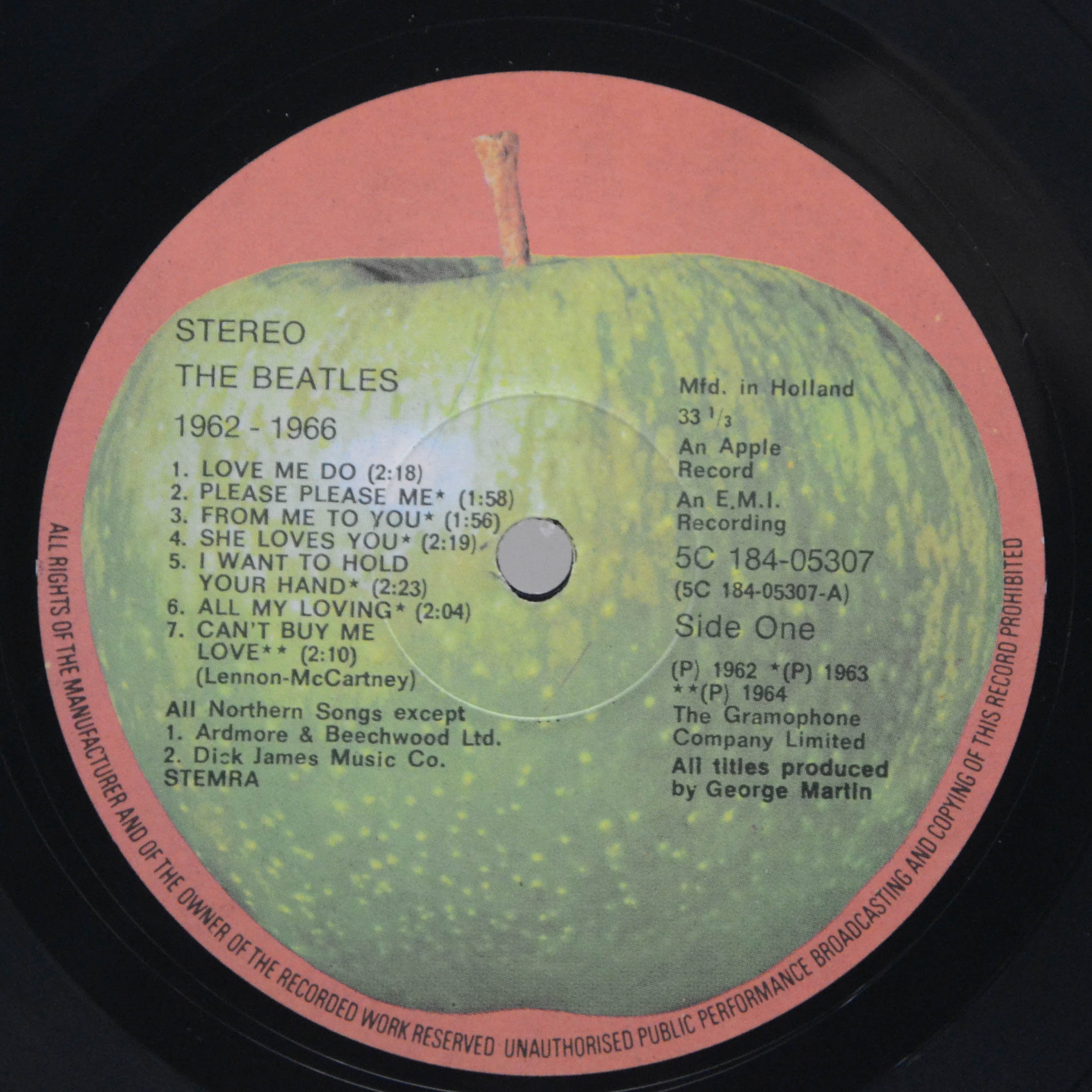 Виниловая пластинка The Beatles — 1962 - 1966 (2LP), 1973