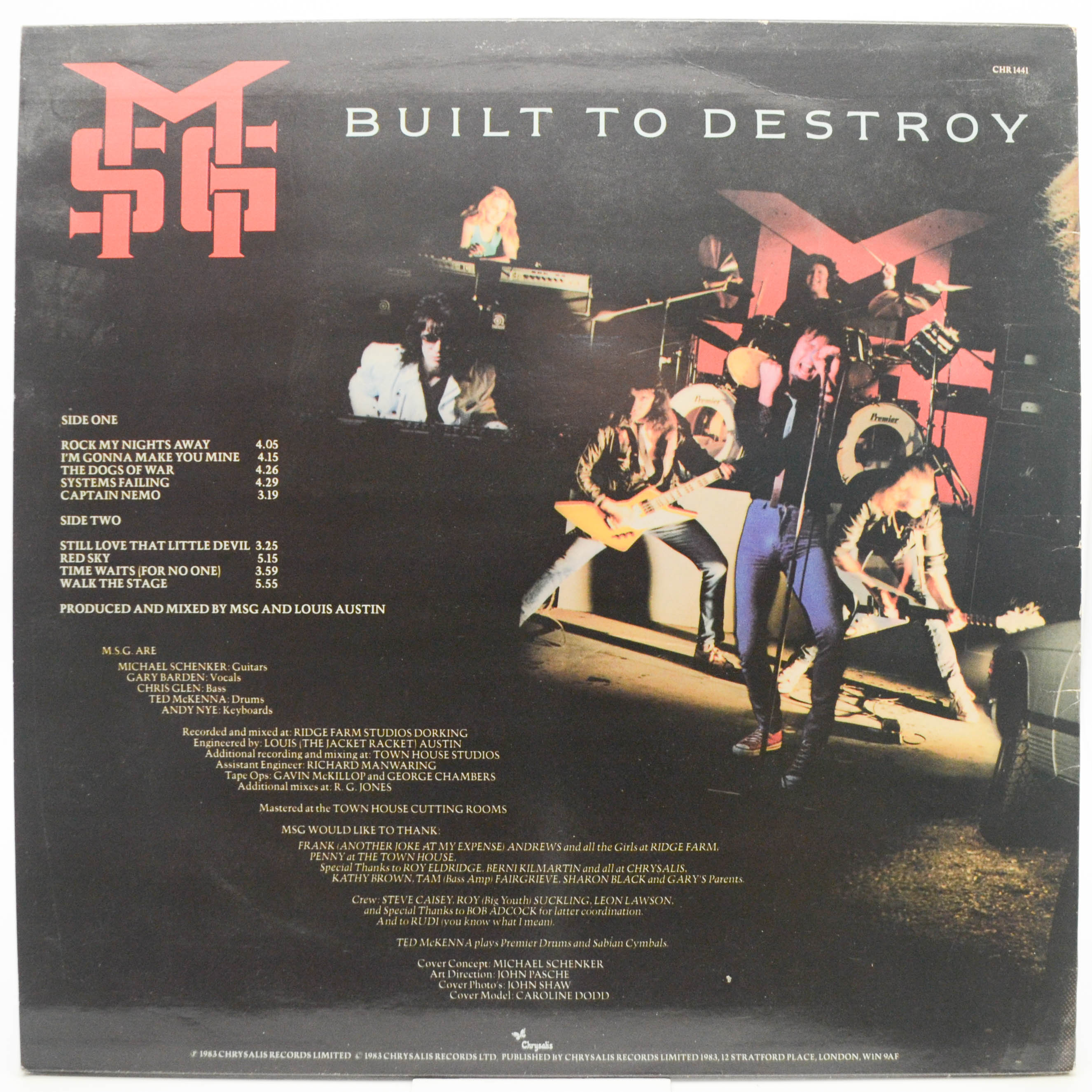 Виниловая пластинка Michael Schenker Group — Built To Destroy, 1983