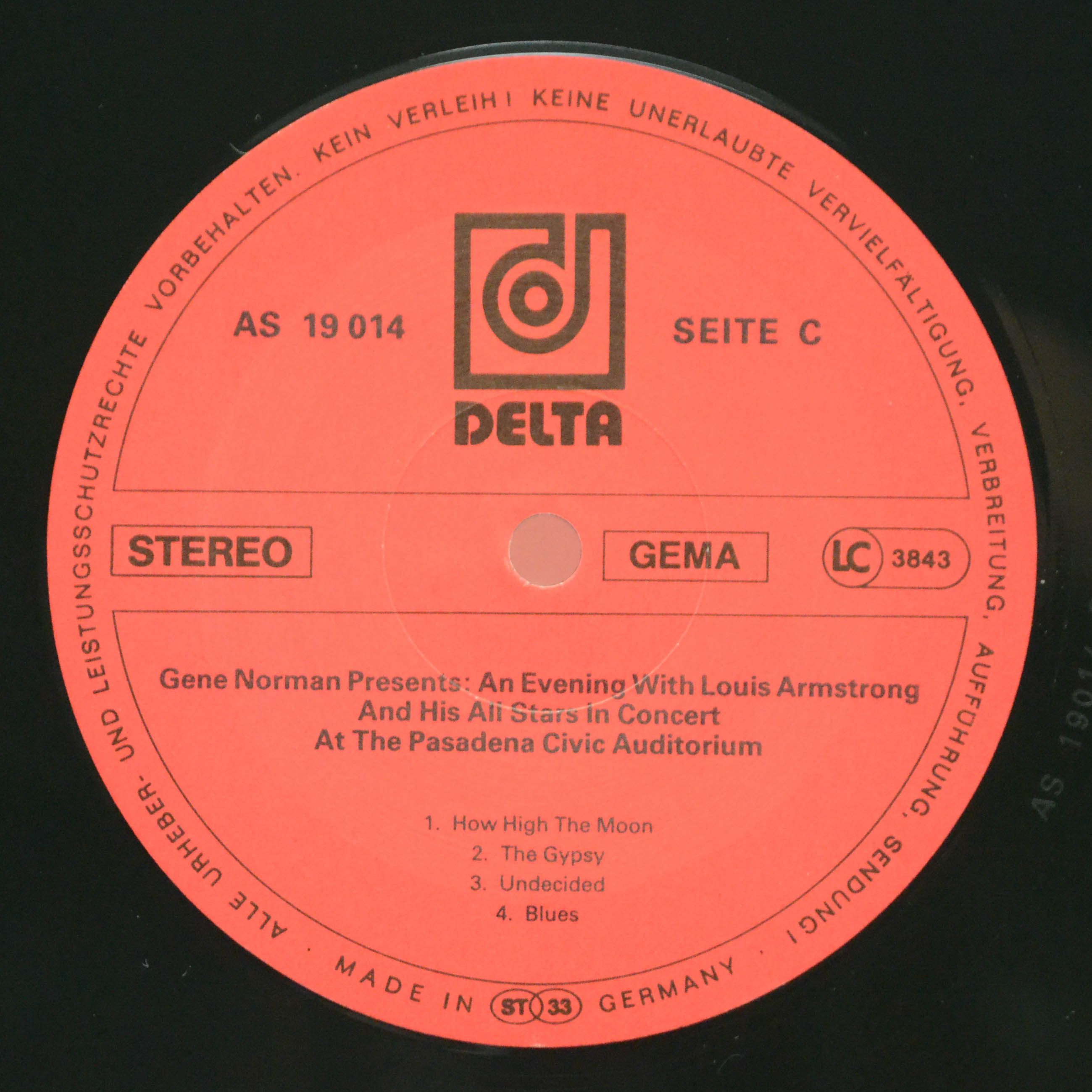 Louis Armstrong And His All Stars — An Evening With Louis Armstrong And His All Stars In Concert At The Pasadena Civic Auditorium (2LP), 1977