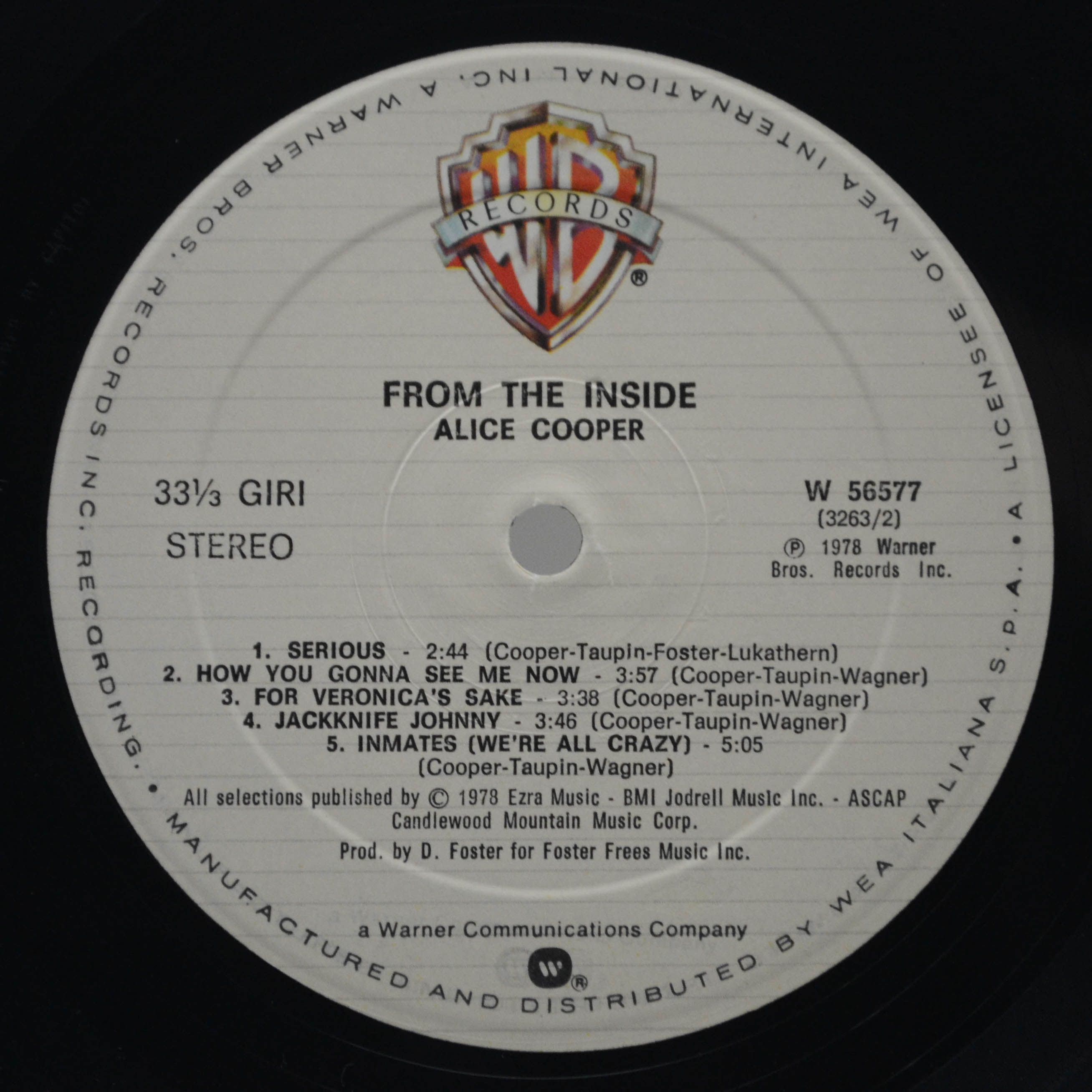 Alice Cooper — From The Inside, 1978