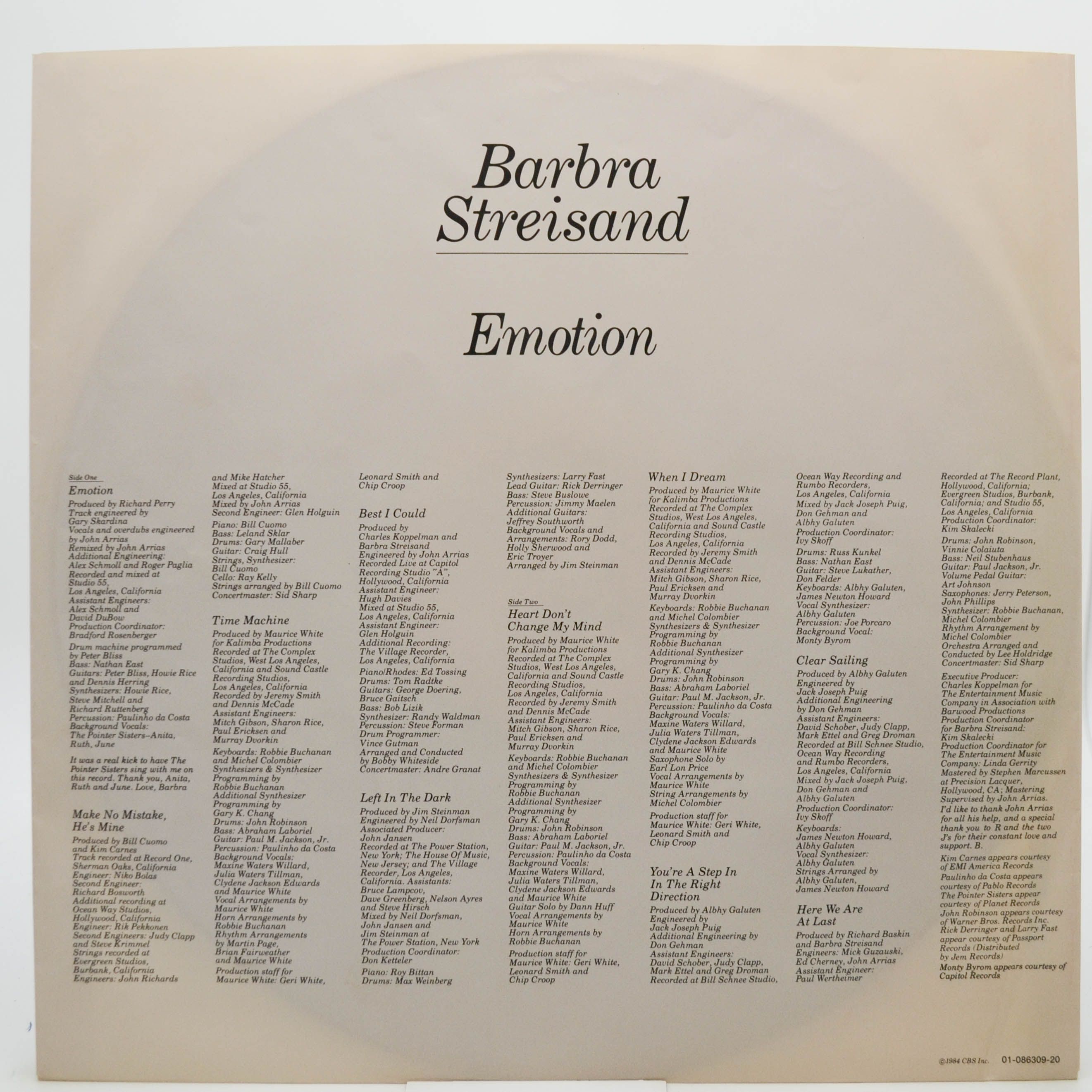 Barbra Streisand — Emotion, 1984
