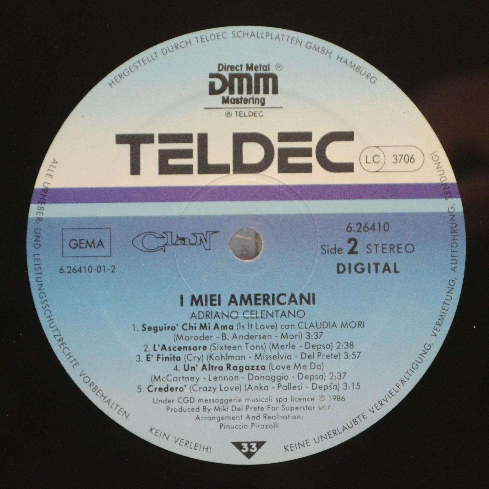 Adriano Celentano — I Miei Americani, 1986