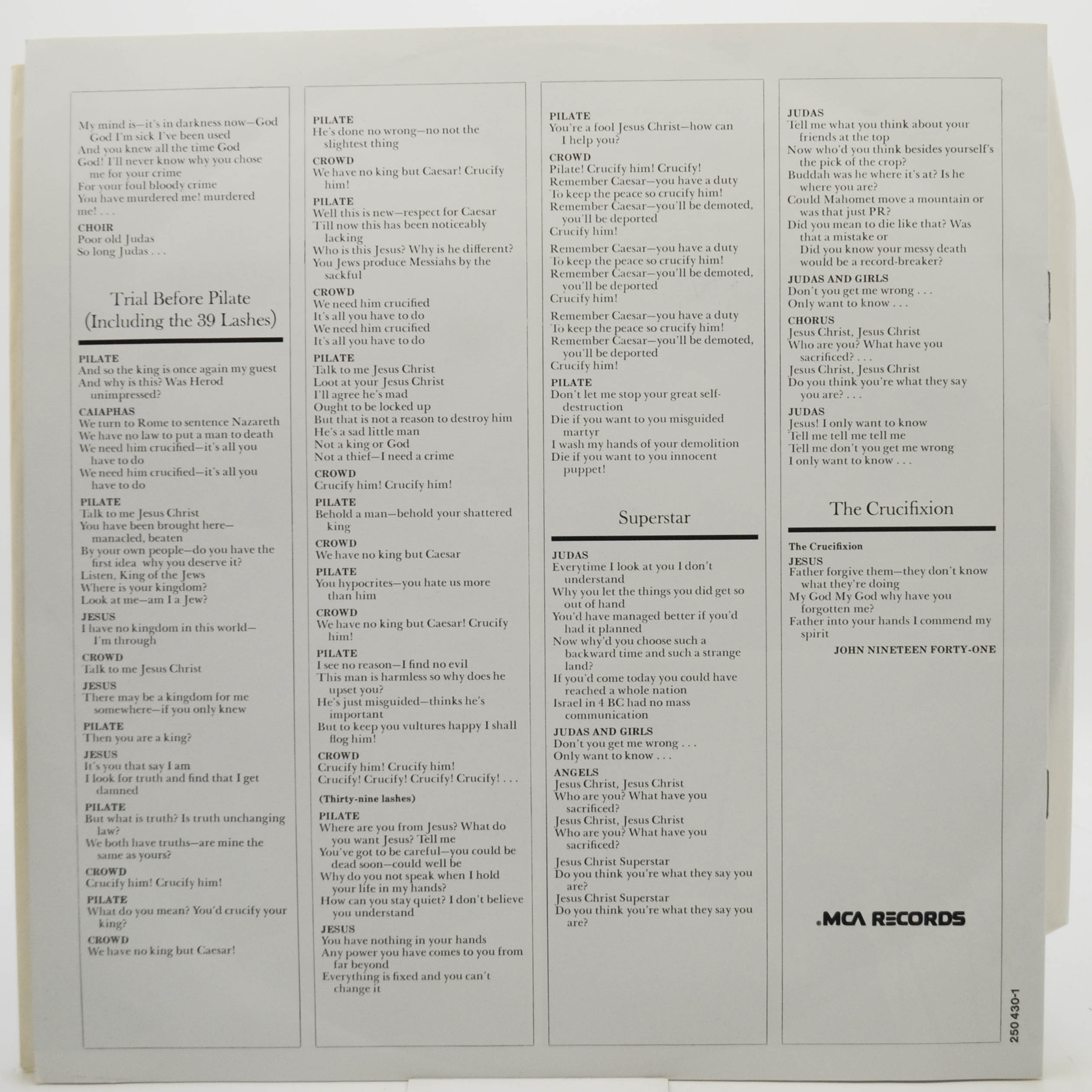 Various — Jesus Christ Superstar (The Original Motion Picture Sound Track Album) (2LP, booklet), 1973