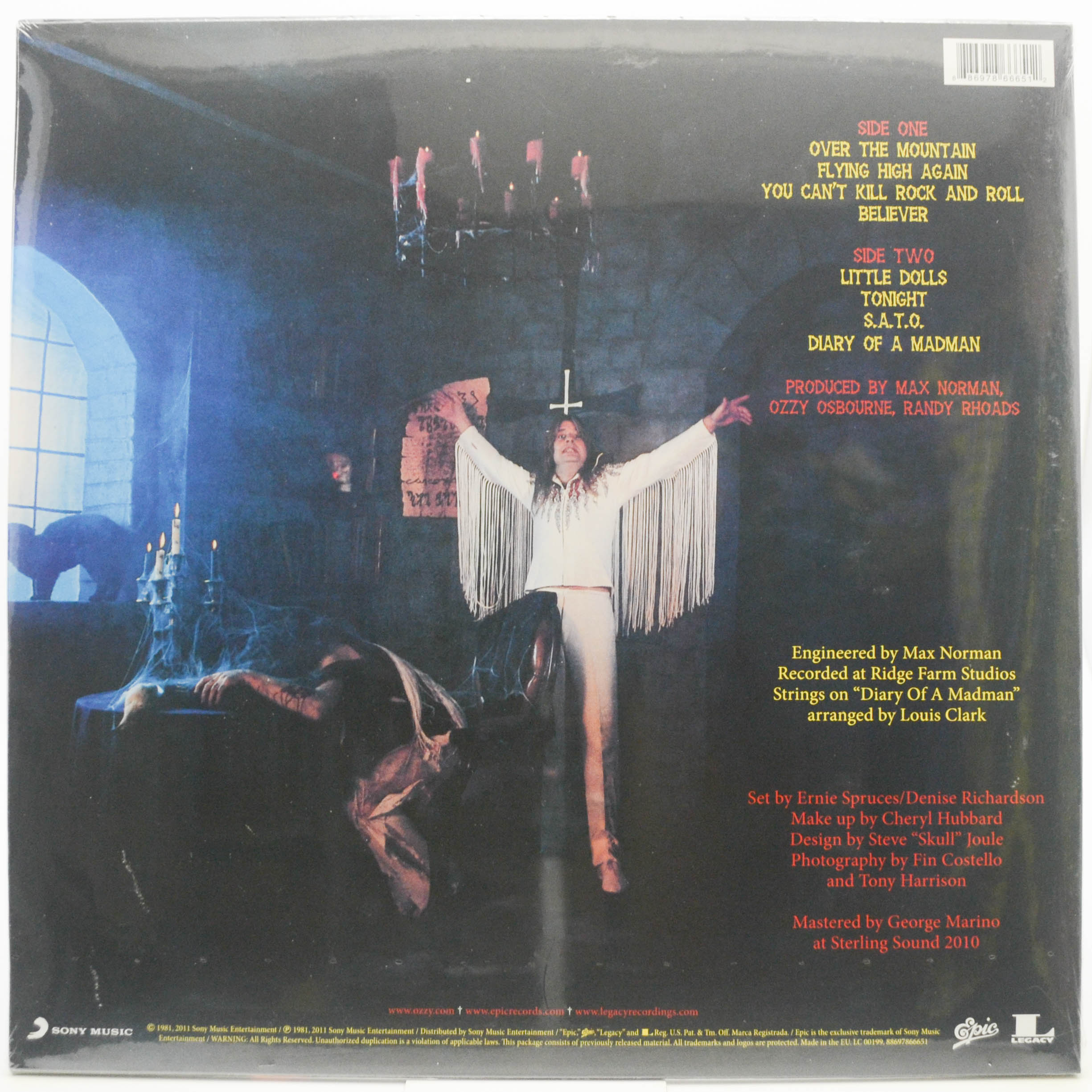 Ozzy Osbourne - Diary Of A Madman, 6659 ₽ Европа, Epic, Legacy