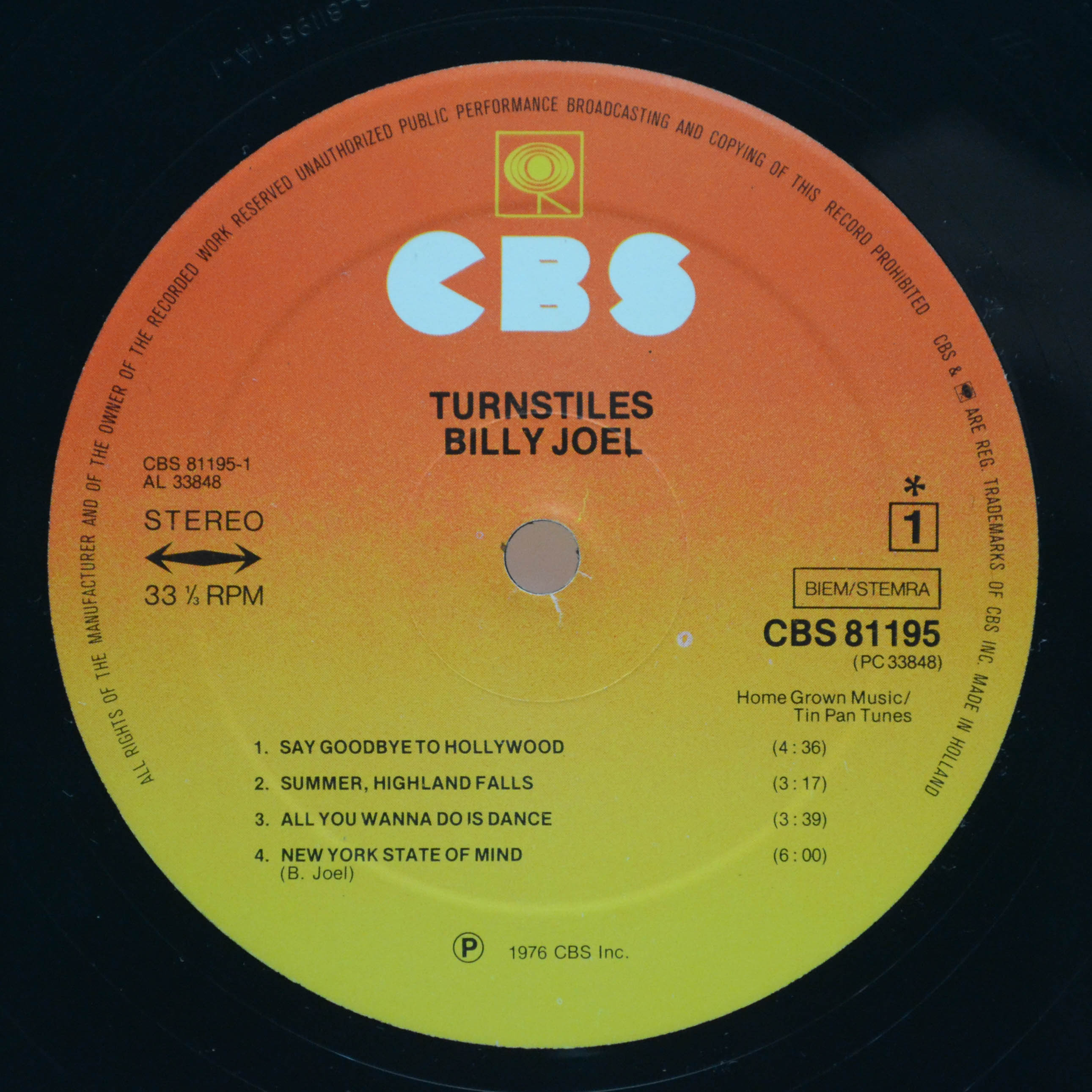 Billy Joel — Turnstiles, 1976