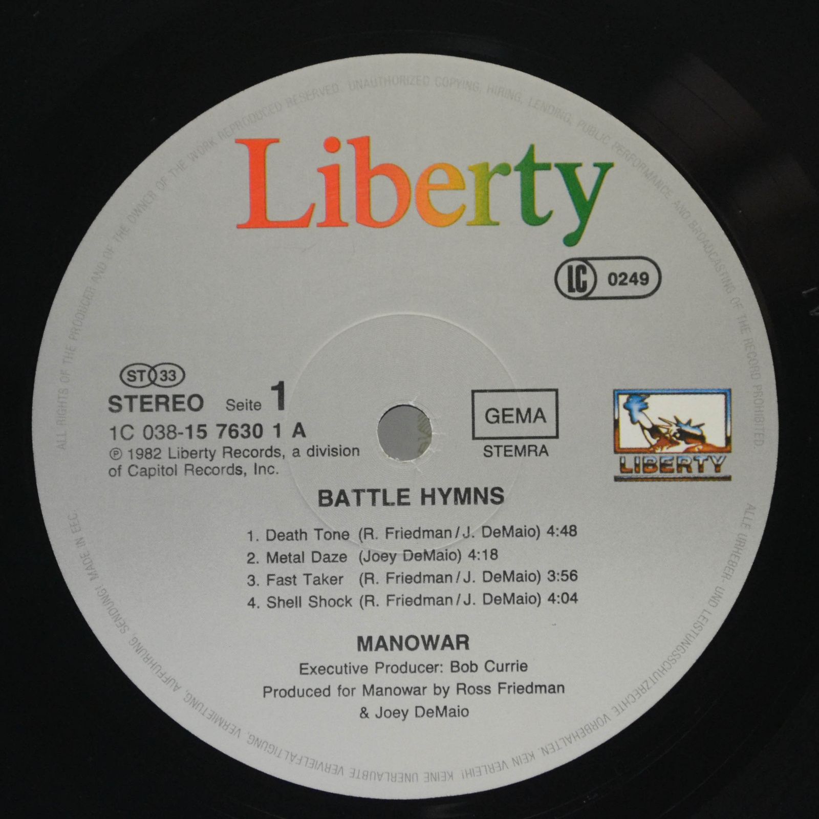 Manowar — Battle Hymns, 1987