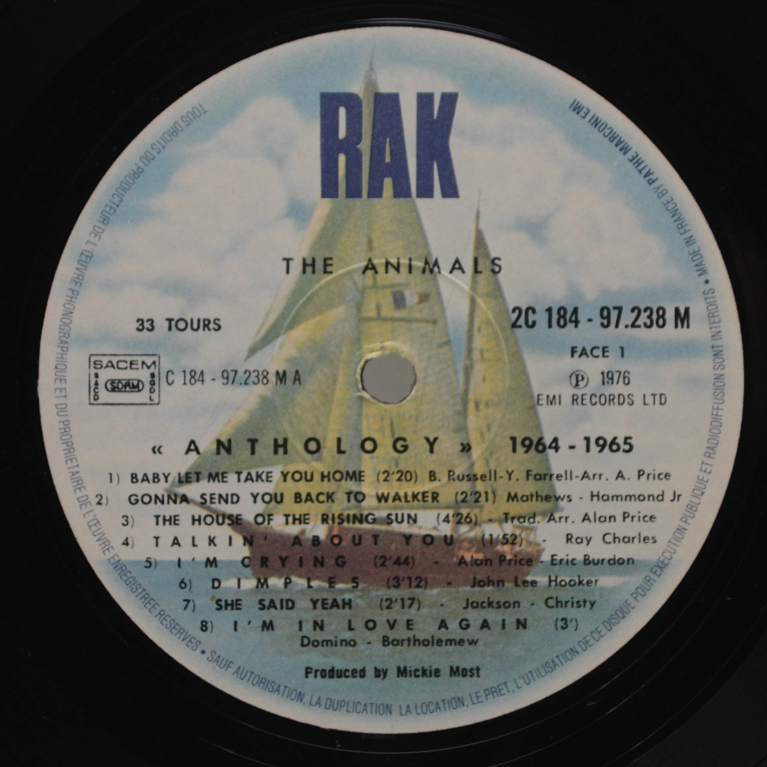 Animals — Animals Anthology (2LP), 1976