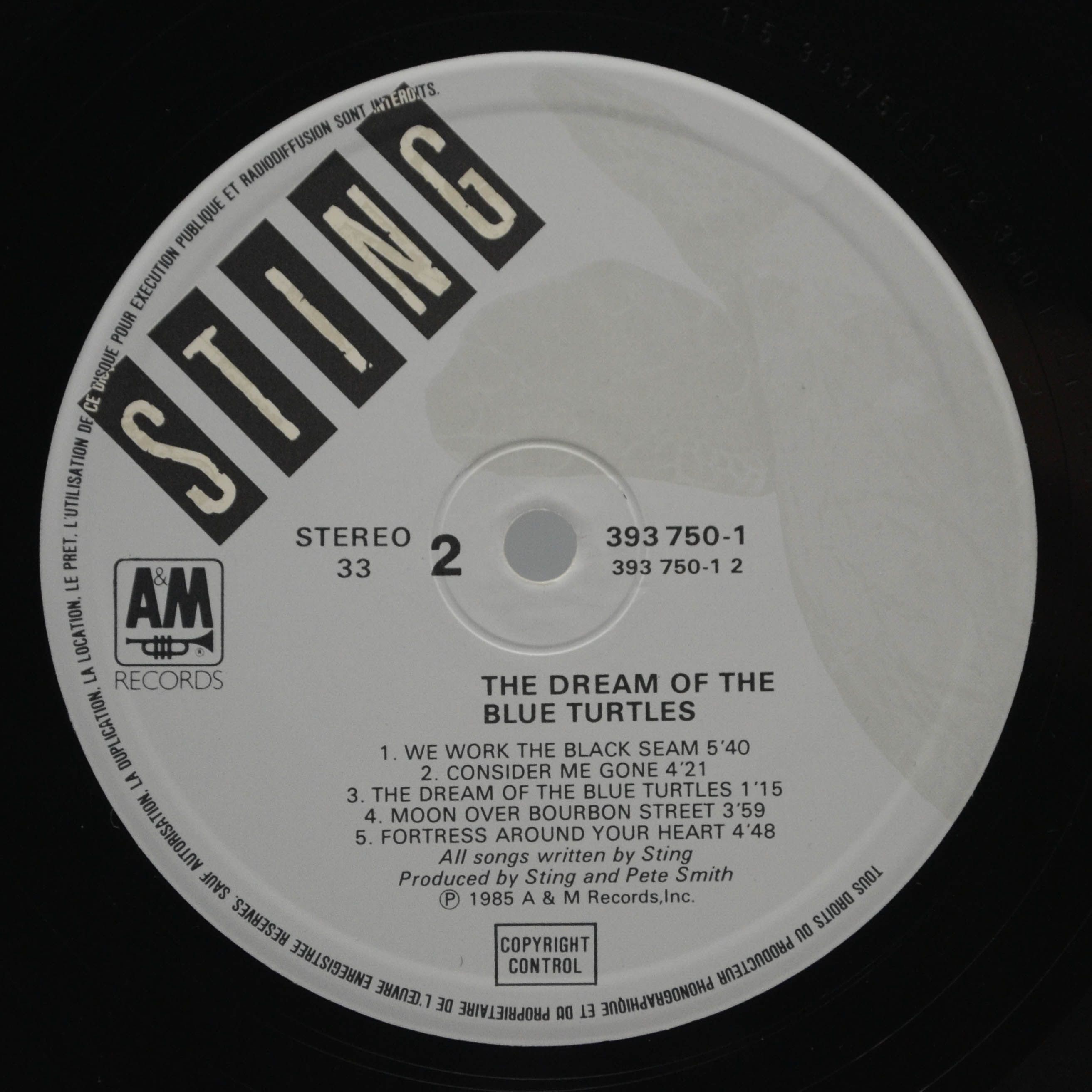 Sting — The Dream Of The Blue Turtles, 1985