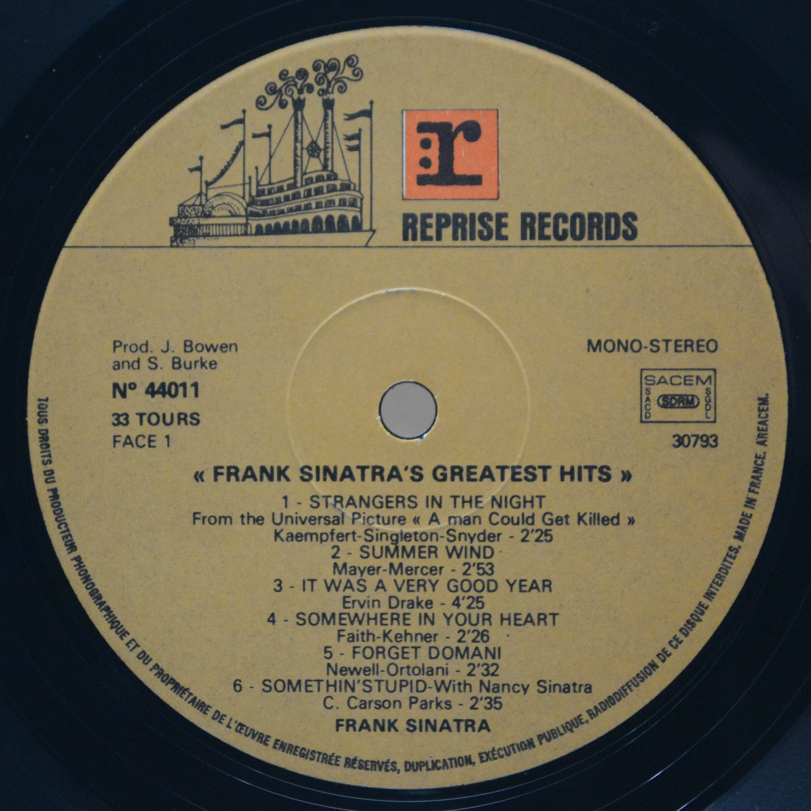 Frank Sinatra — Frank Sinatra's Greatest Hits, 1968