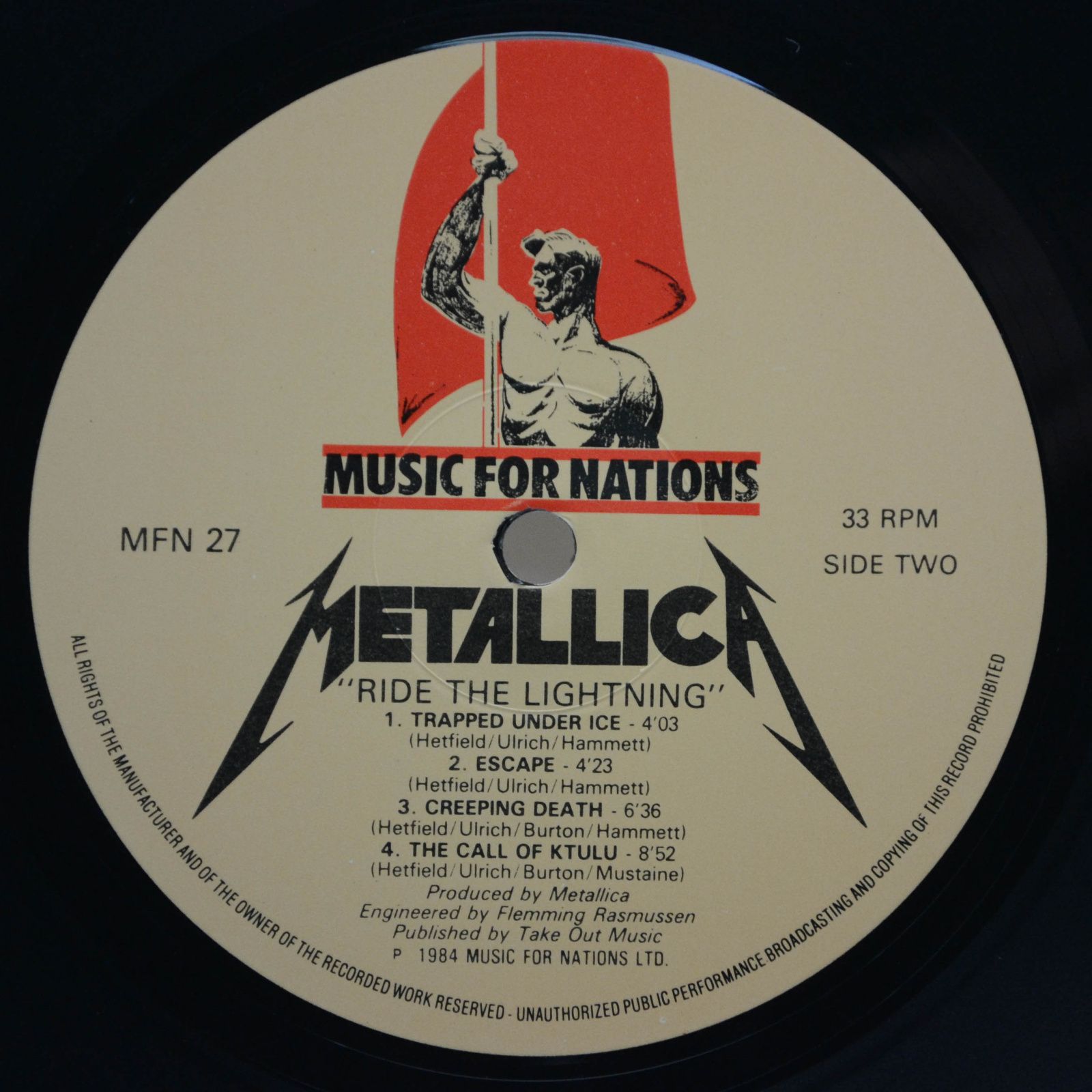 Metallica — Ride The Lightning (UK), 1984