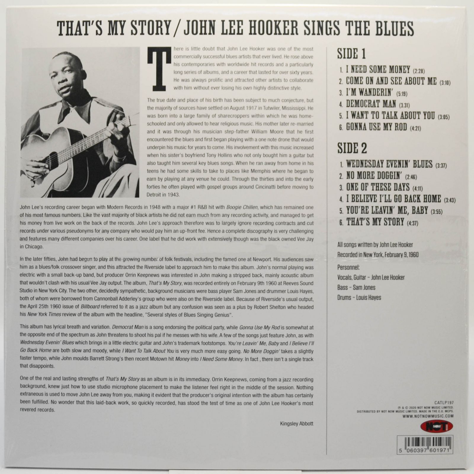 John Lee Hooker — That's My Story John Lee Hooker Sings The Blues, 1960