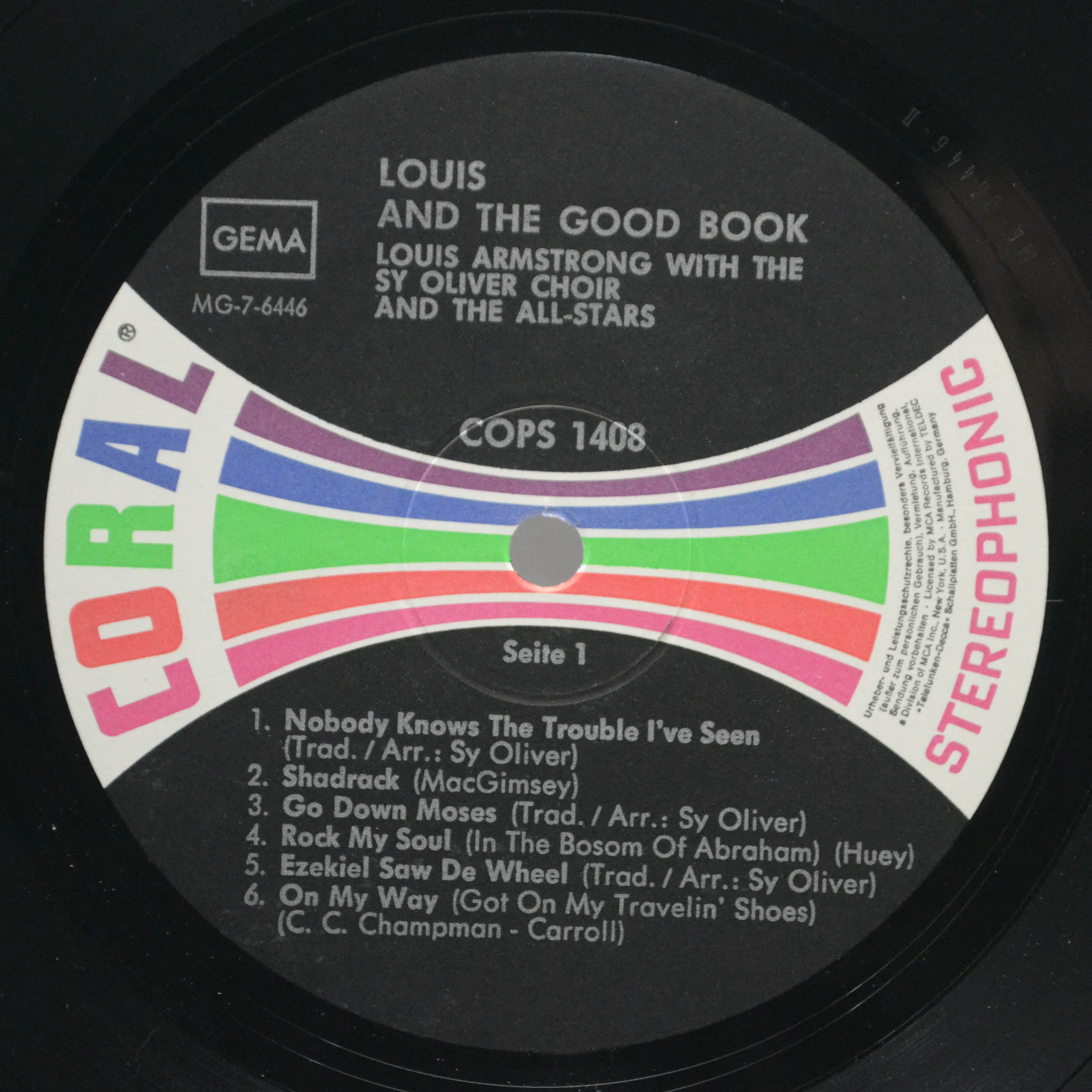 Louis Armstrong And His All-Stars With The Sy Oliver Choir — Louis And The Good Book, 1971