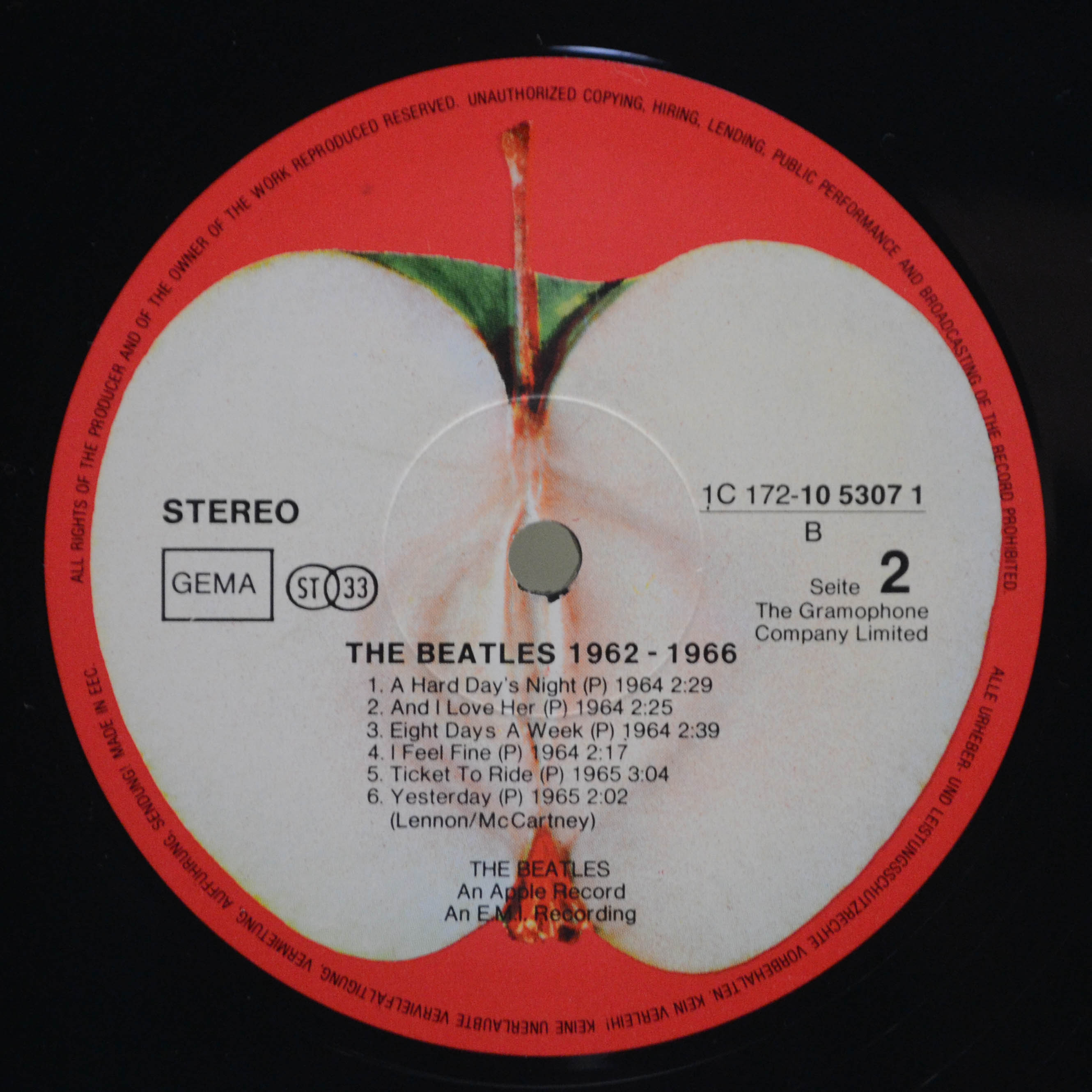 Beatles — 1962-1966 (2LP), 1973