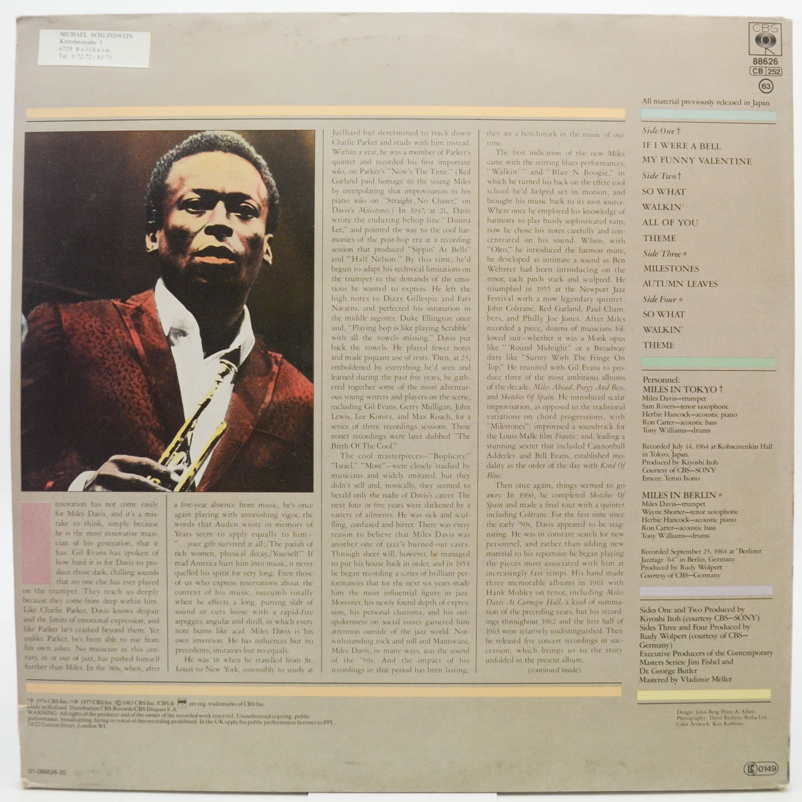 Miles Davis — Heard 'Round The World (2LP), 1983