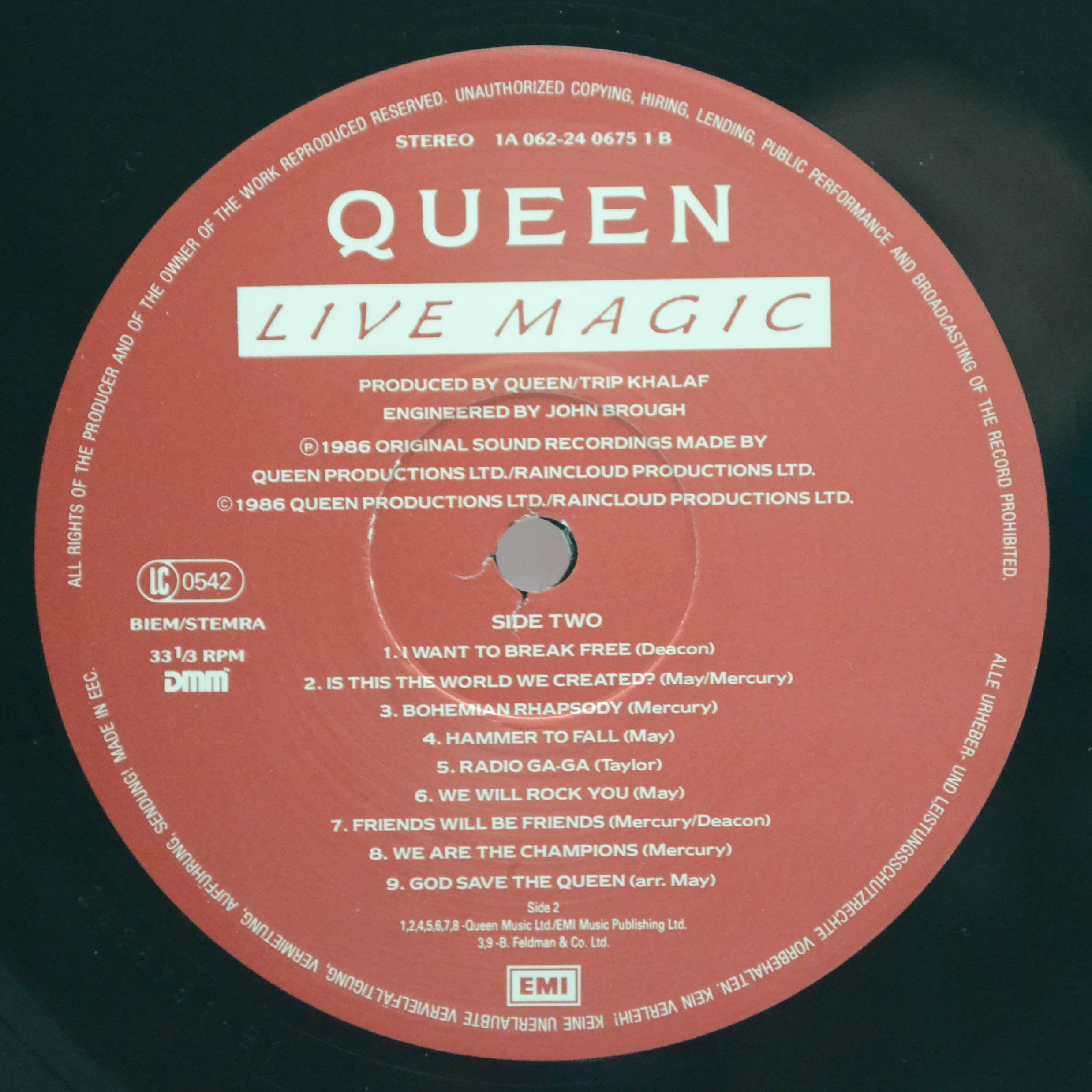 Виниловая пластинка Queen — Live Magic, 1986
