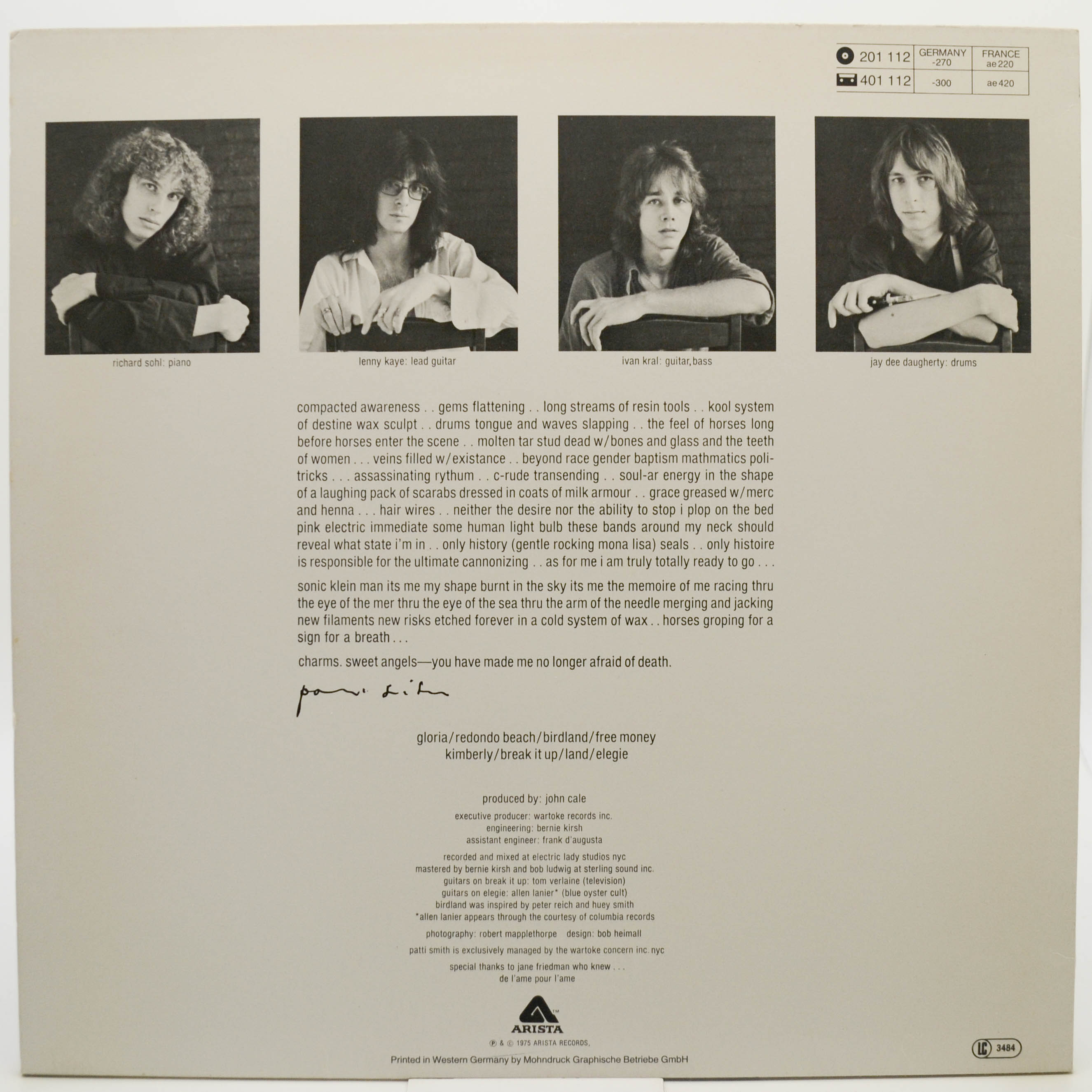 Patti Smith — Horses, 1975