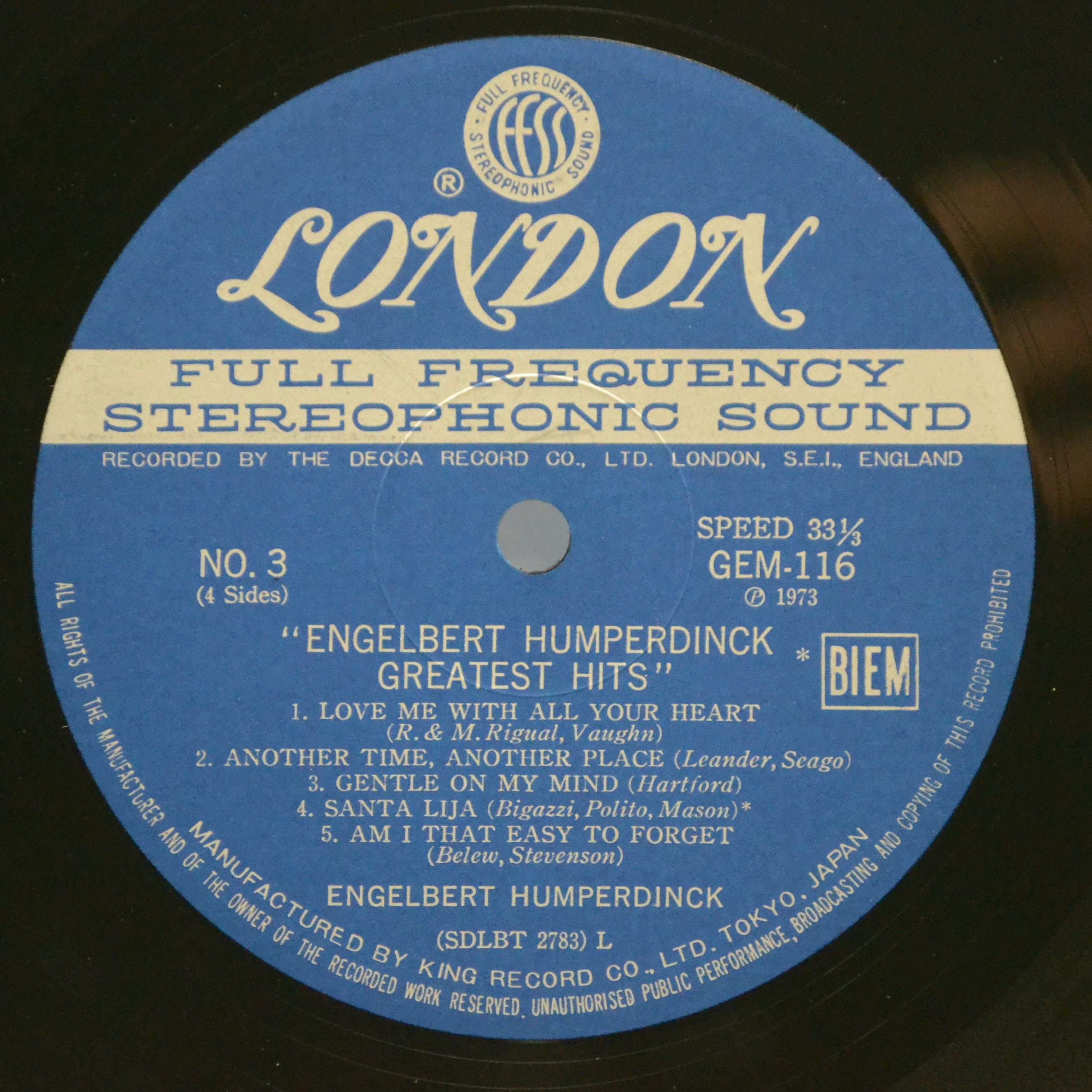 Engelbert Humperdinck — Greatest Hits (2LP), 1973