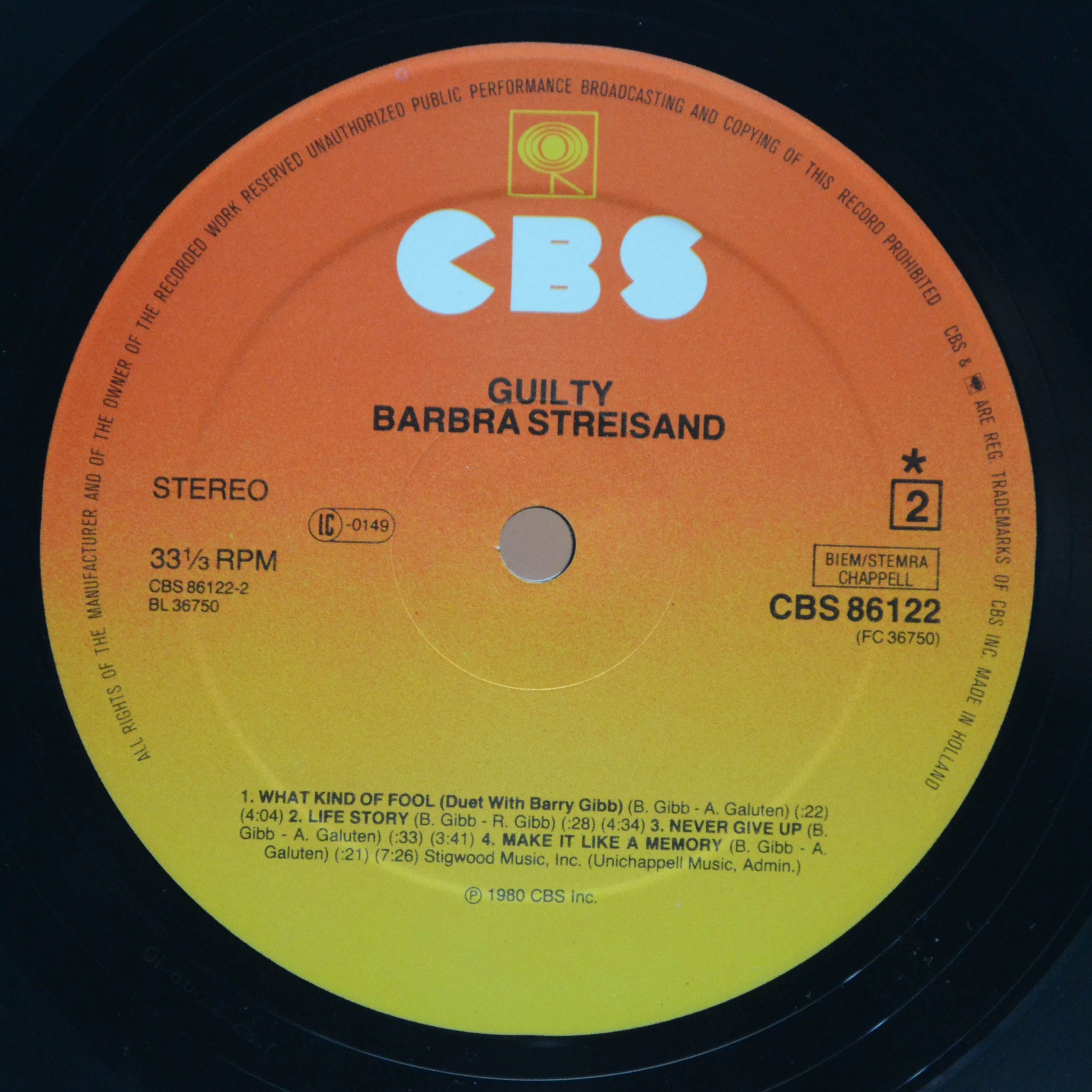 Streisand — Guilty, 1980