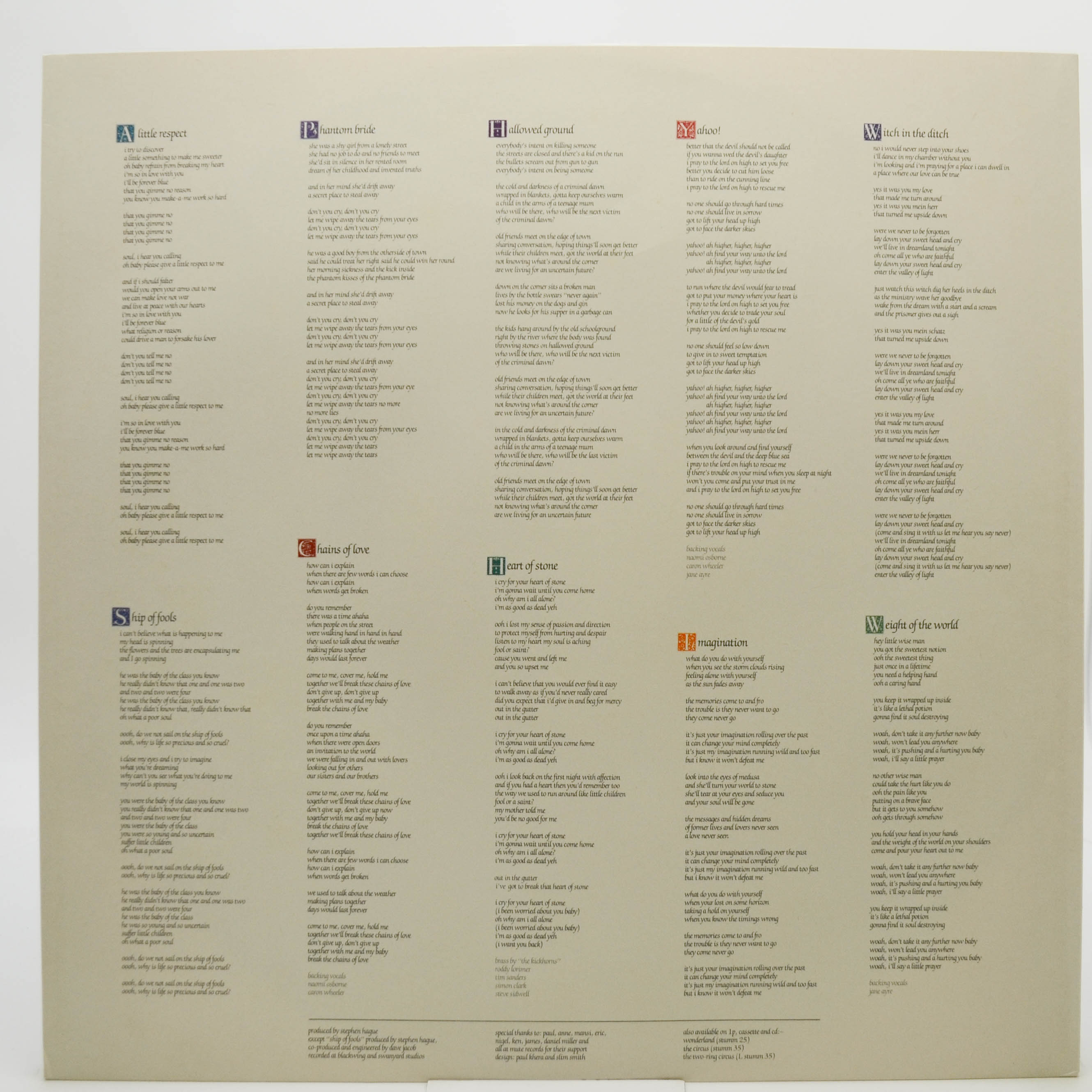 Erasure — The Innocents (1-st, UK), 1988