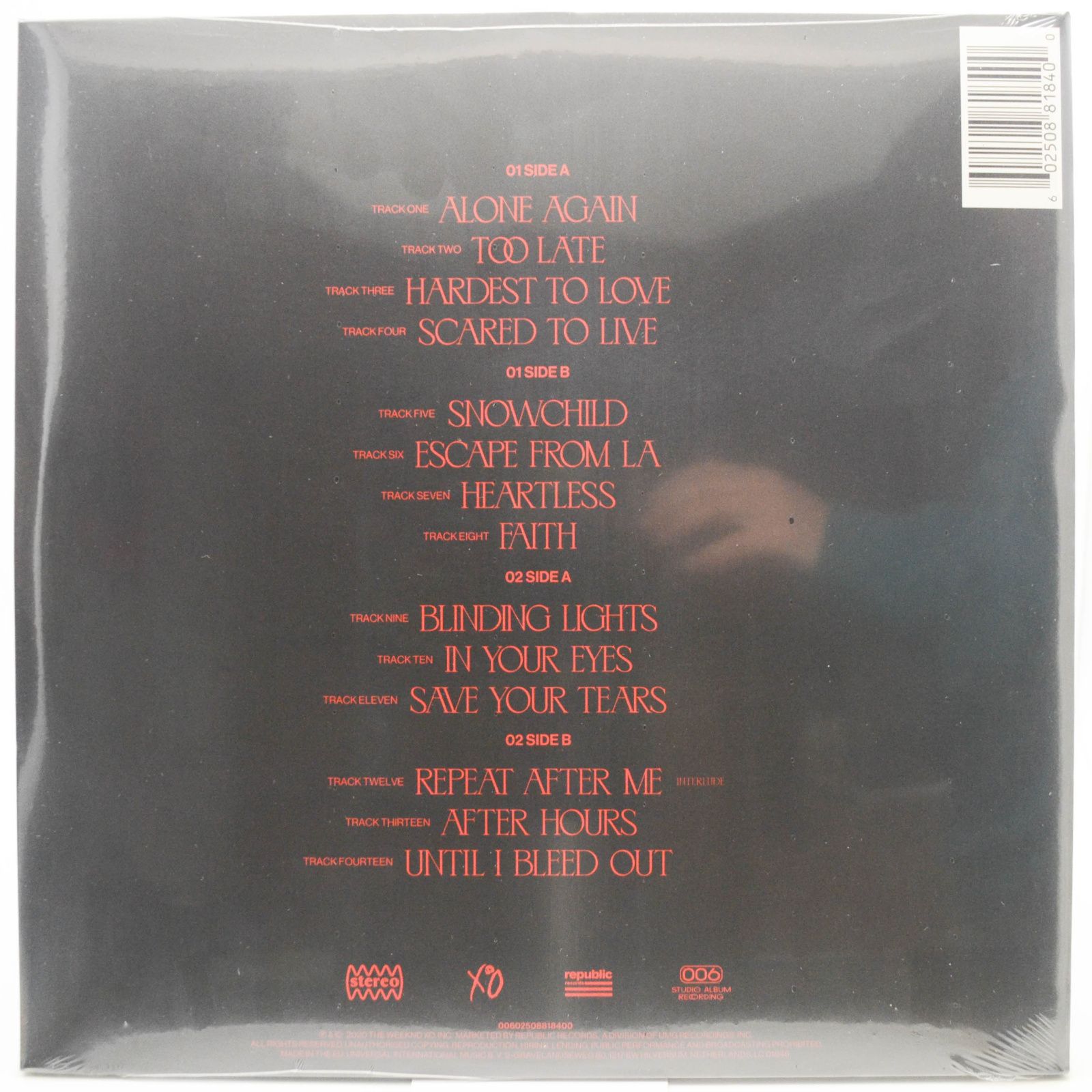 Weeknd — After Hours (2LP), 2020