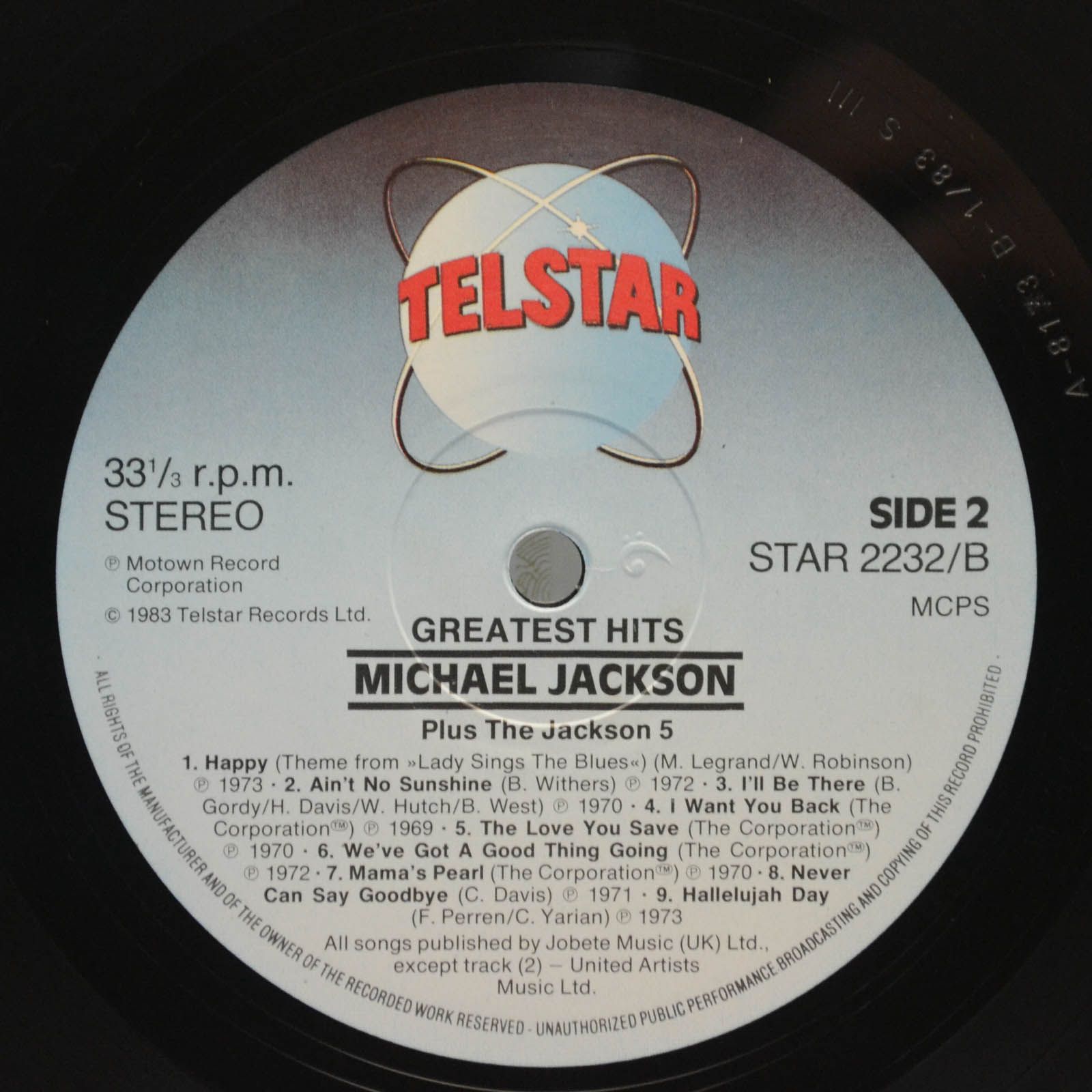Michael Jackson Plus The Jackson 5 — 18 Greatest Hits (UK), 1983