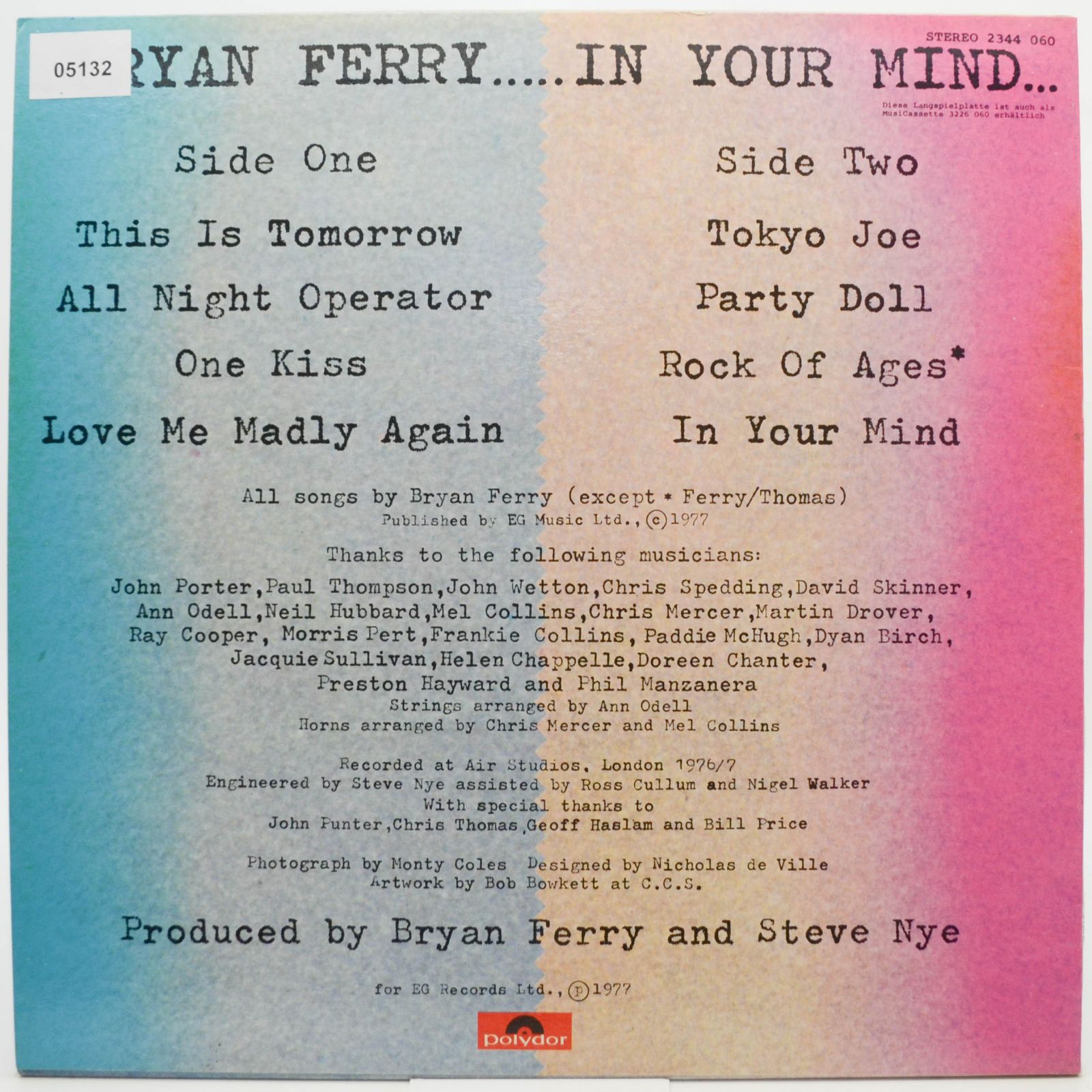 Bryan Ferry — In Your Mind, 1977