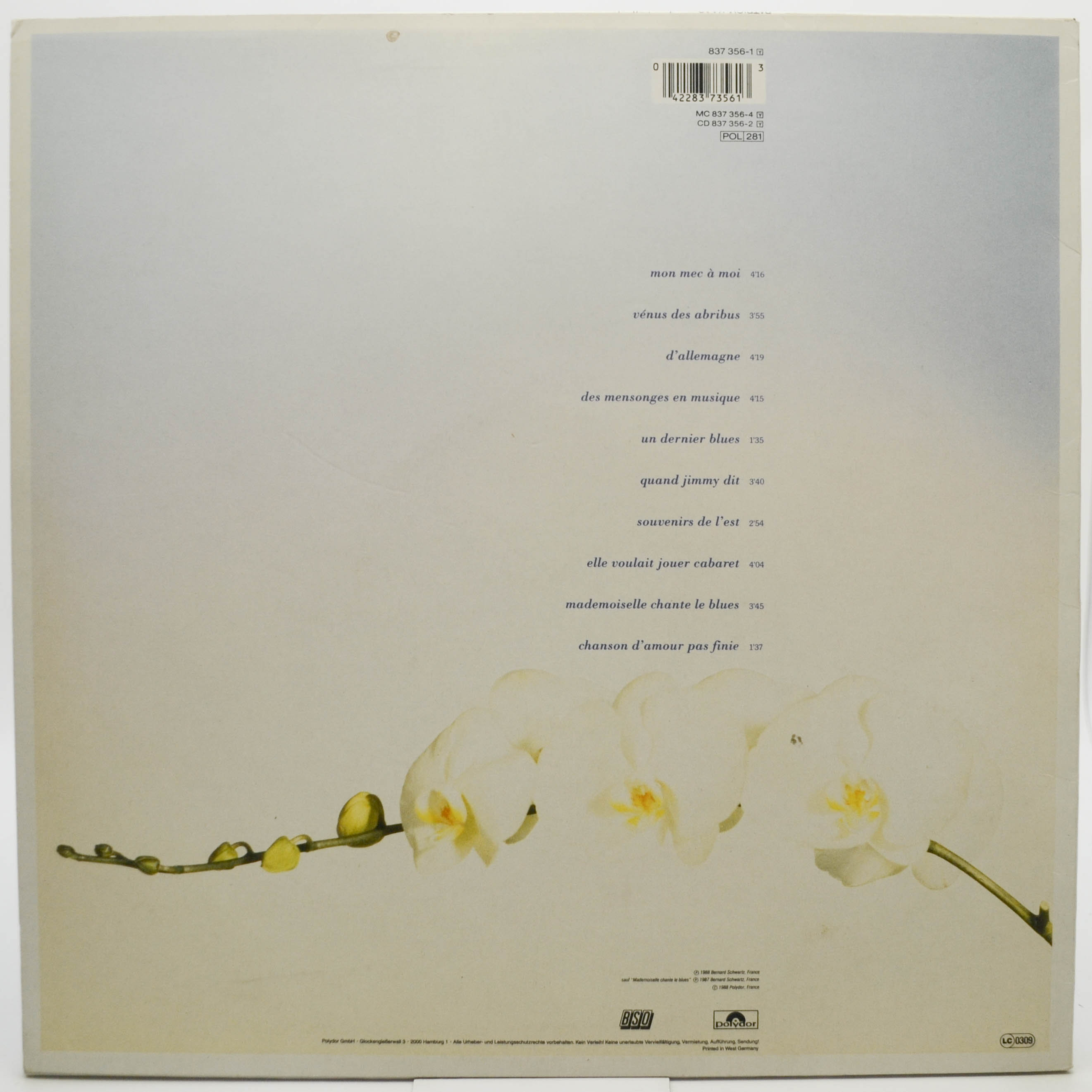 Patricia Kaas — Mademoiselle Chante..., 1988