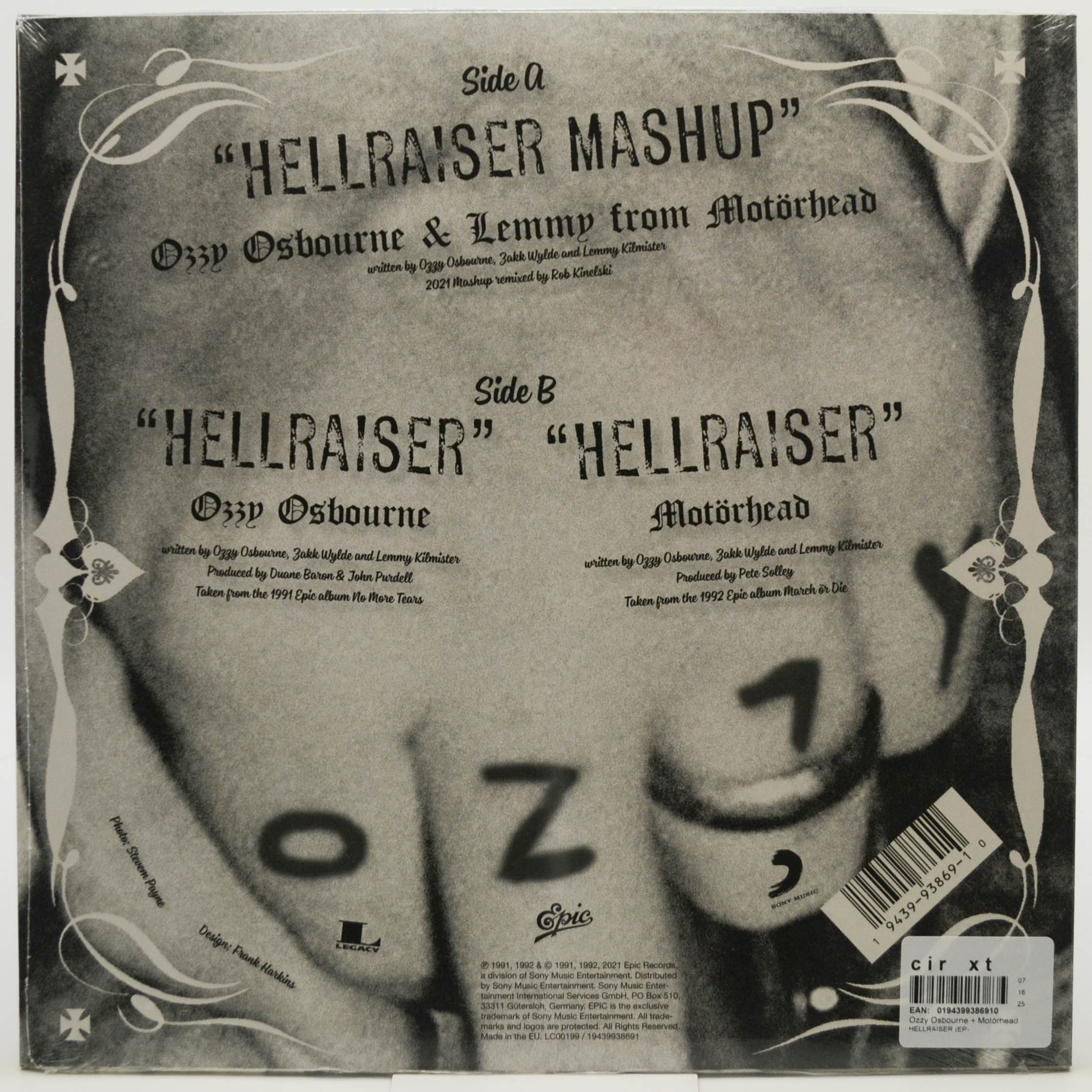 Ozzy Osbourne + Motörhead — Hellraiser (10"), 2021