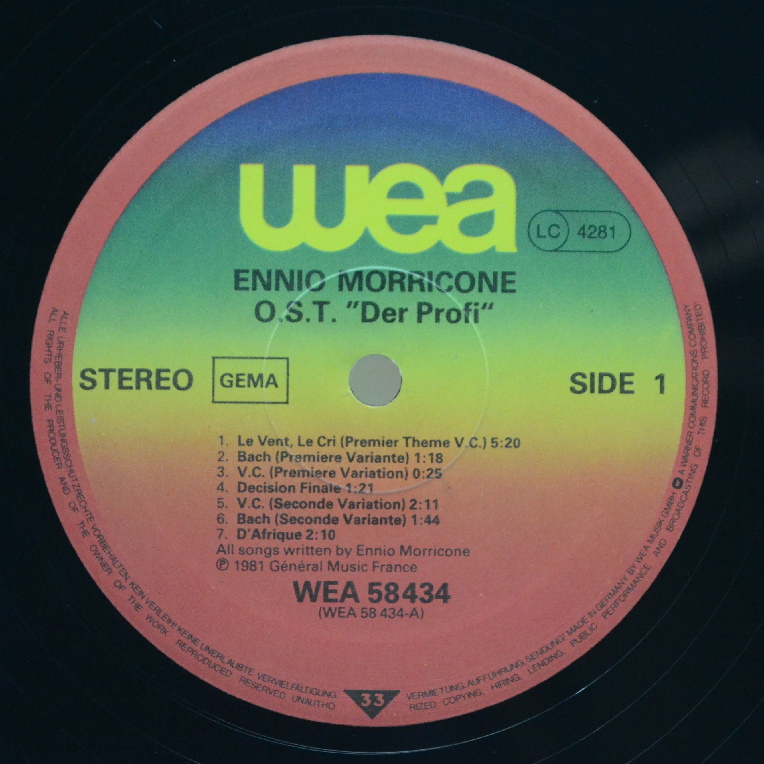 Ennio Morricone — Der Profi, 1982