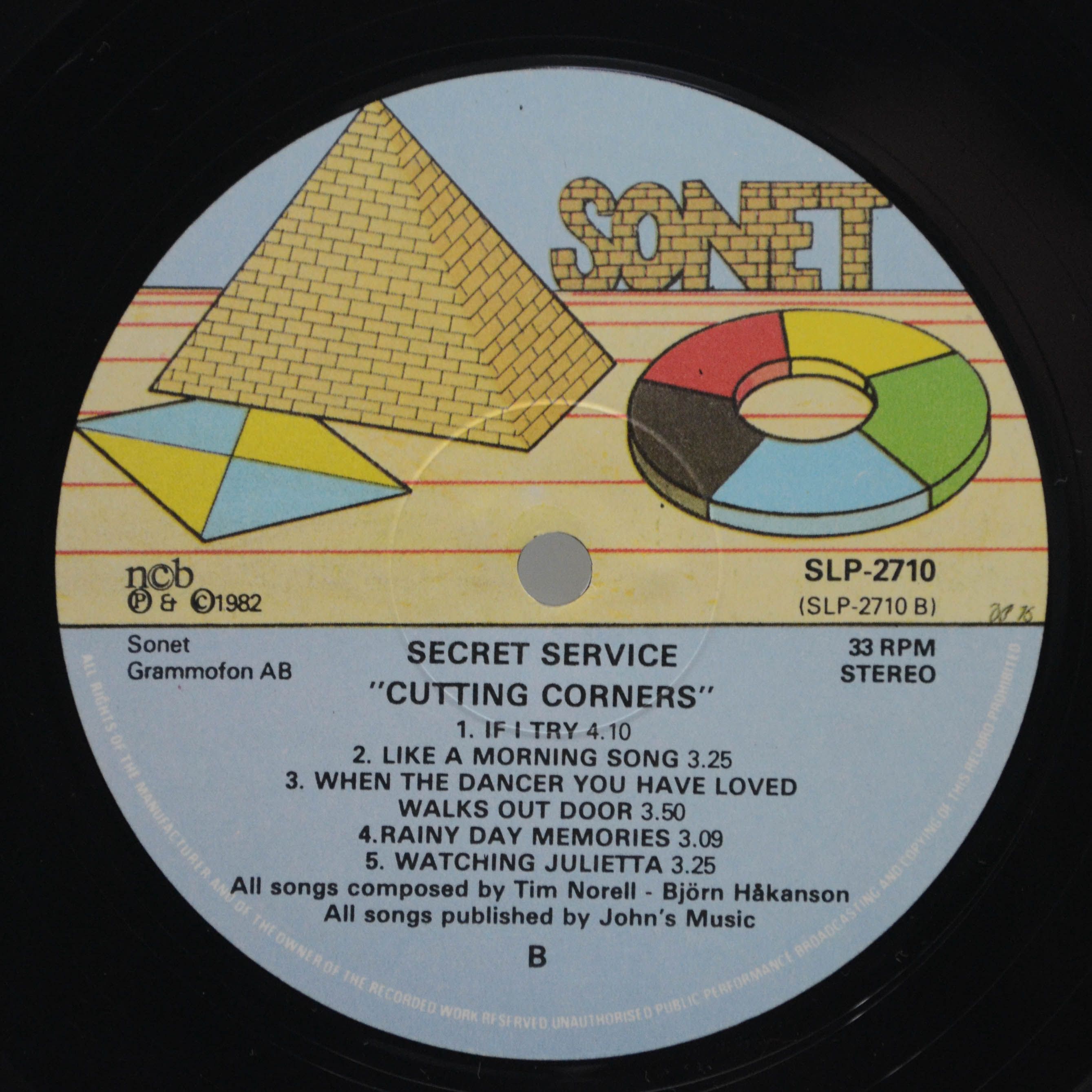 Secret Service — Cutting Corners (1-st, Sweden), 1982