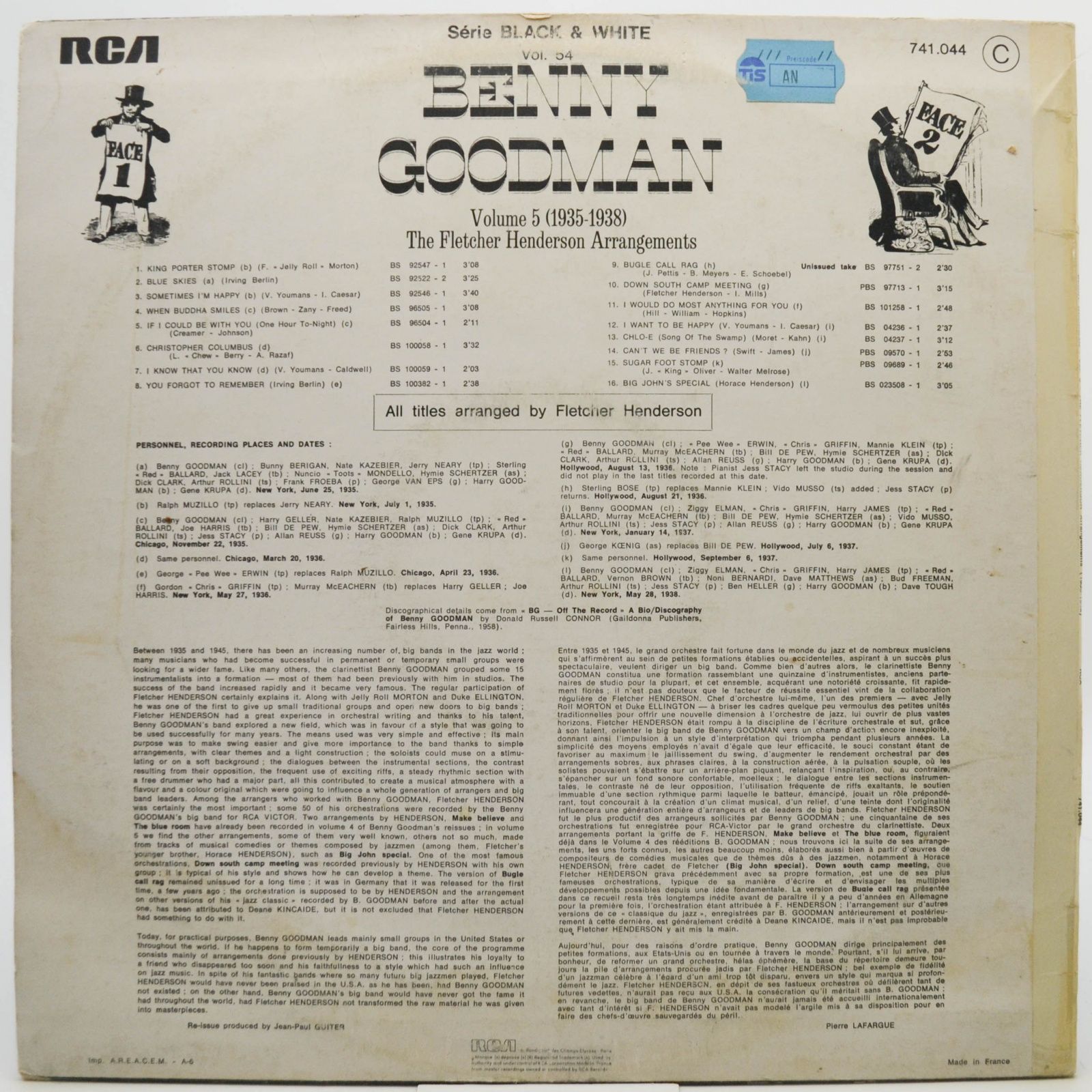 Benny Goodman — Volume 5 (1935-1938) The Fletcher Henderson Arrangements, 1972