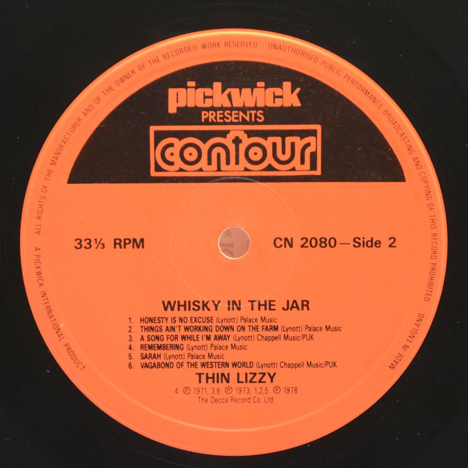 Thin Lizzy — Whisky In The Jar (UK), 1986