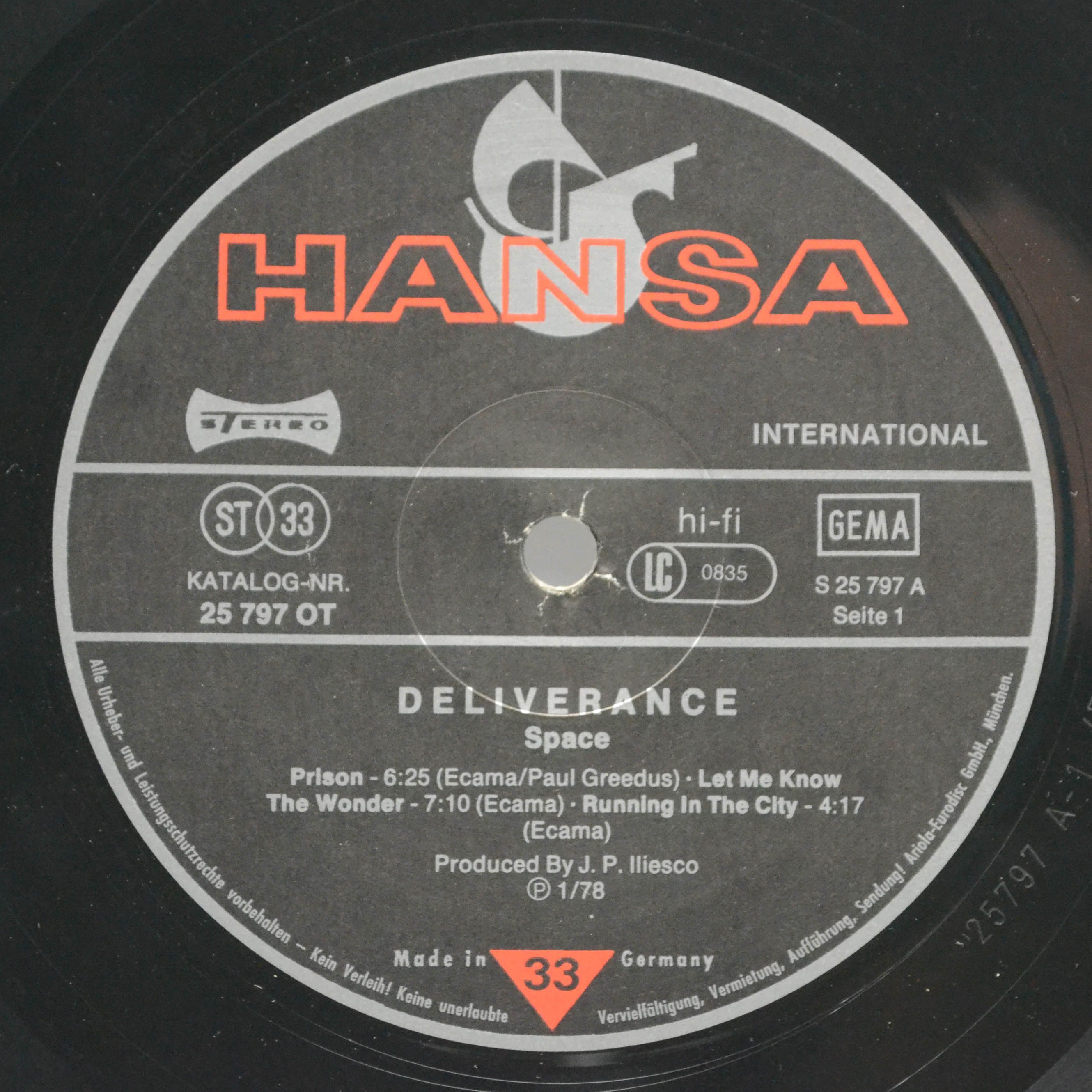 Space — Deliverance, 1978