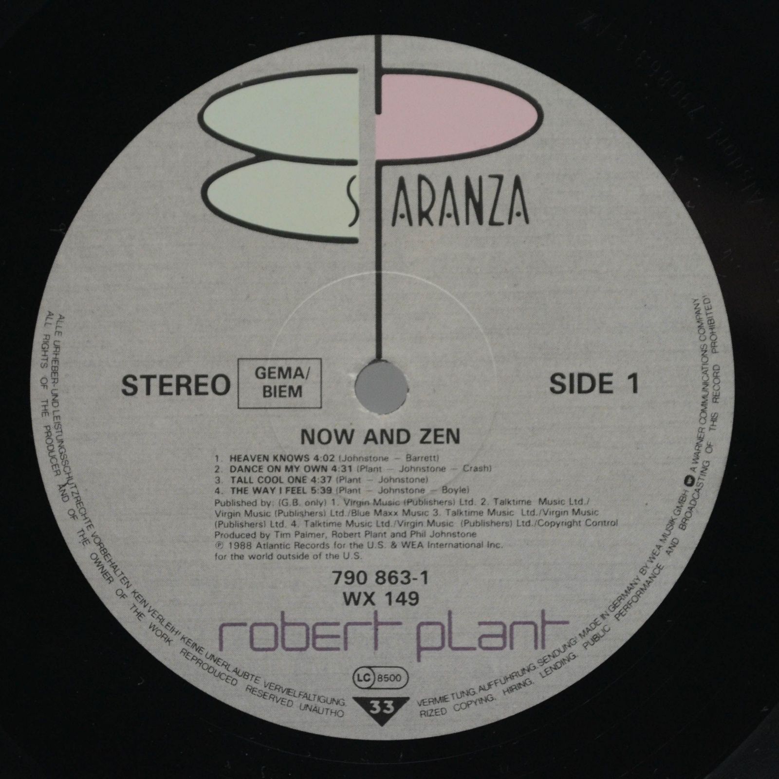 Robert Plant — Now And Zen, 1988