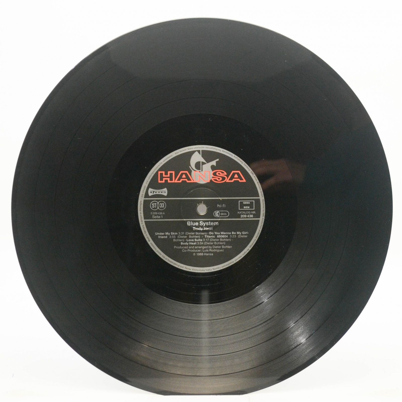 Blue System — Body Heat, 1988