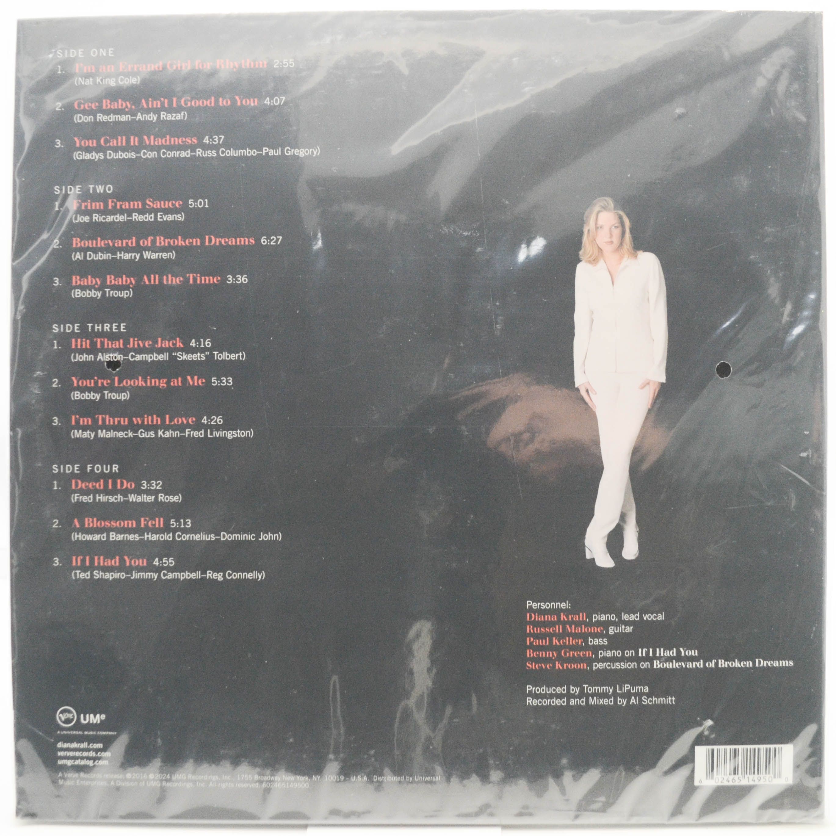 Diana Krall — All For You (A Dedication To The Nat King Cole Trio) (2LP), 1996