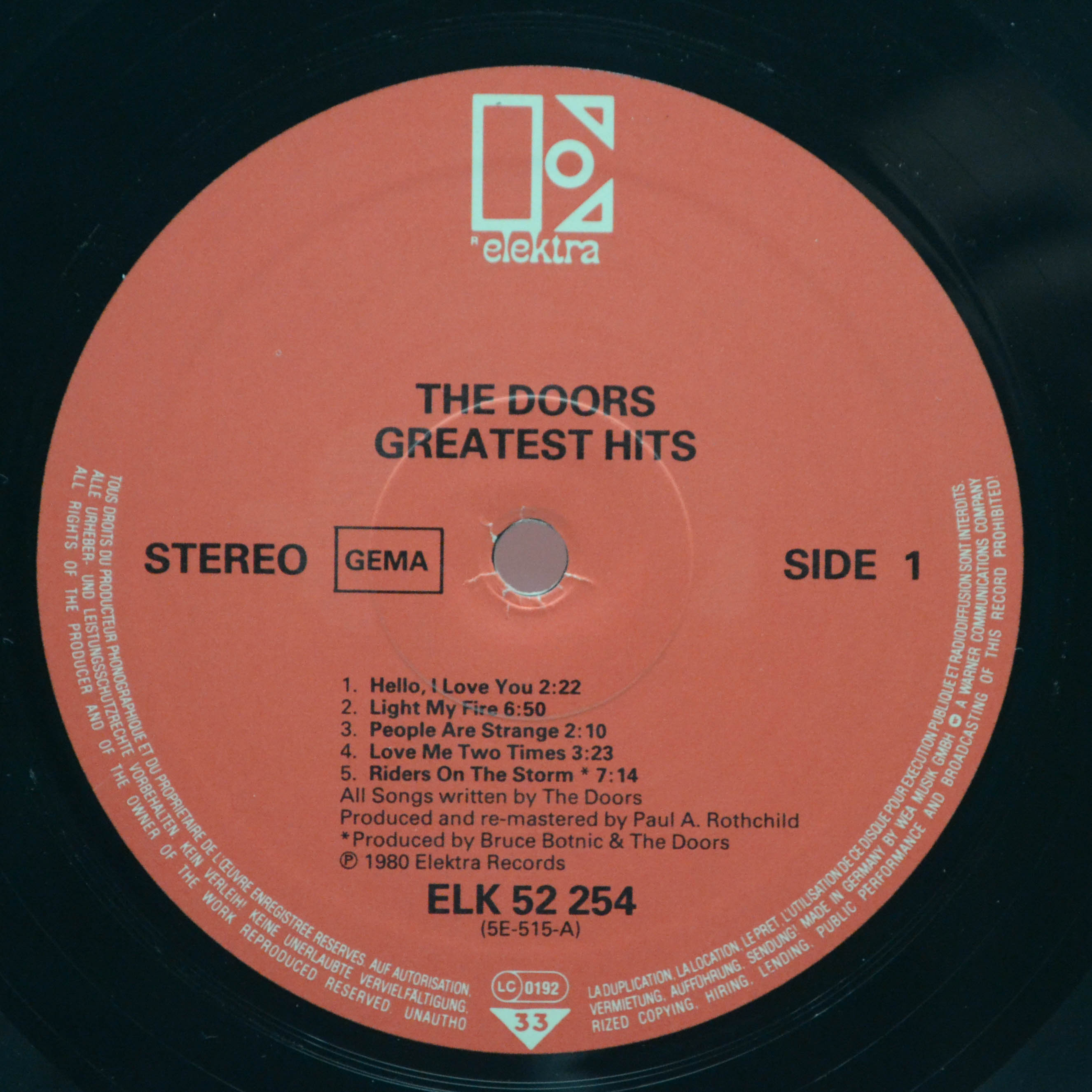 Doors — Greatest Hits, 1980