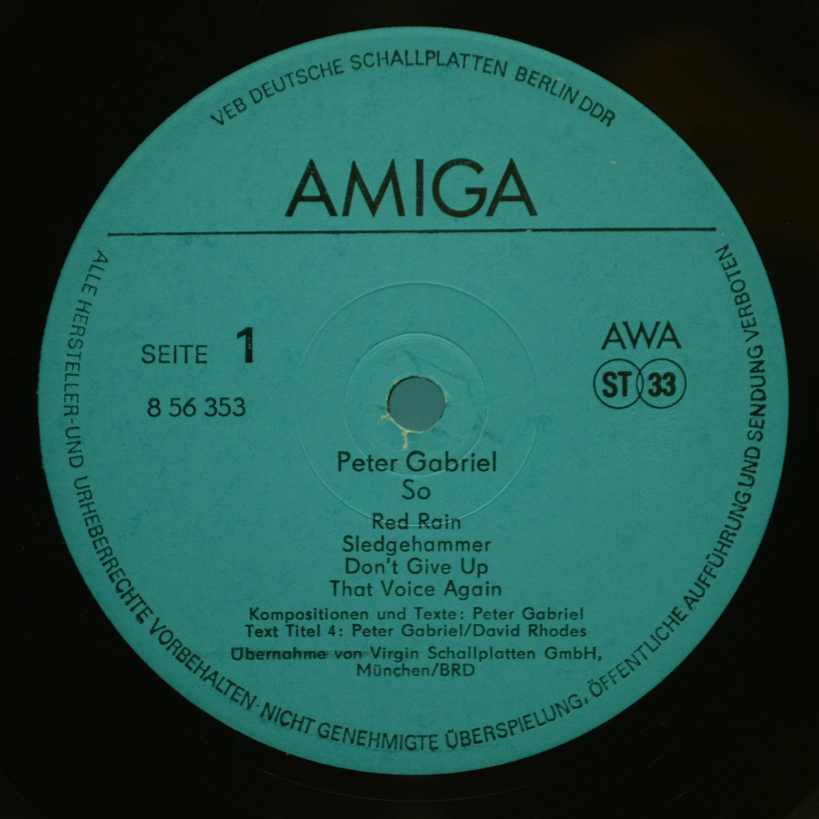 Peter Gabriel — So, 1988